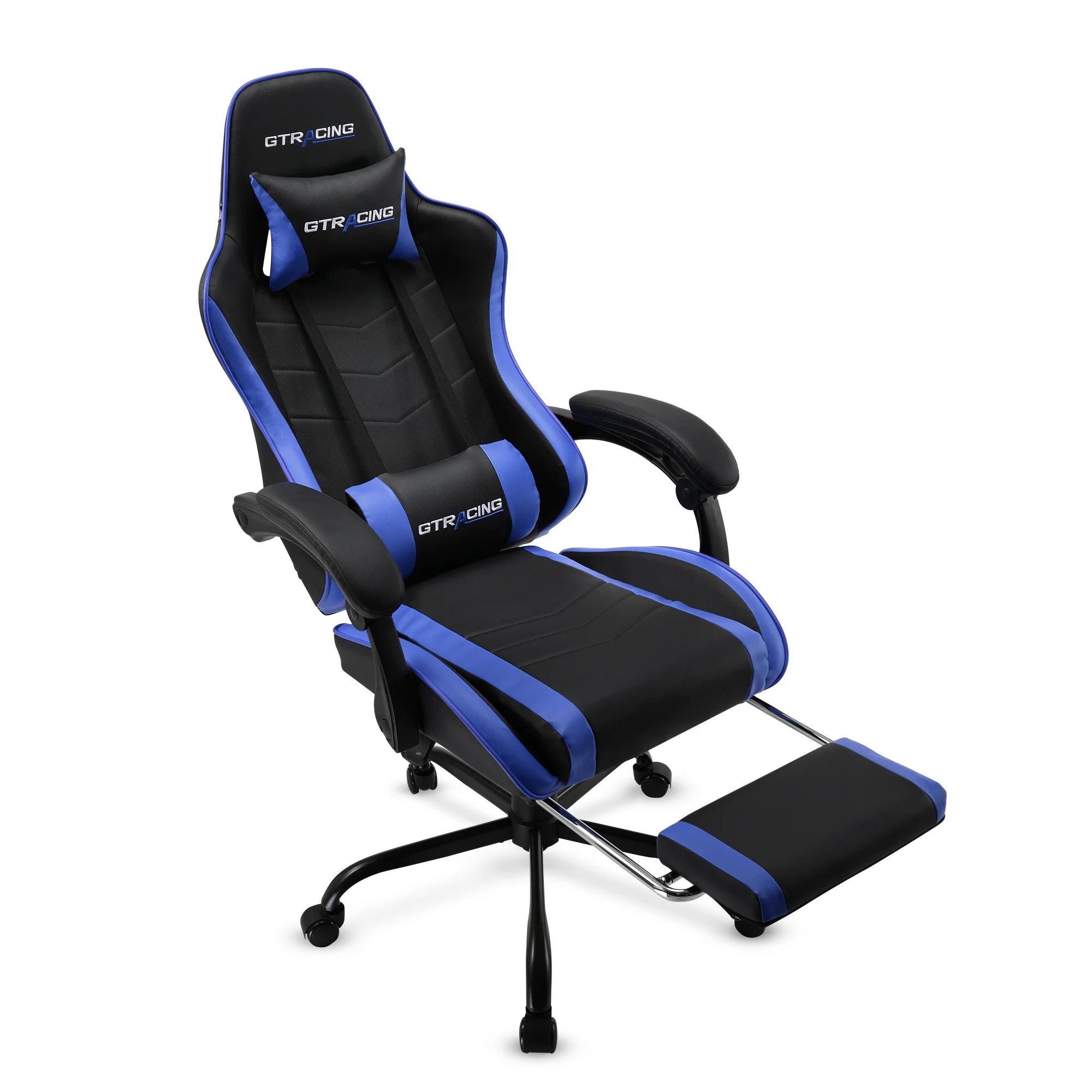 GTRACING GTWD-200 Ergonomic Gaming Chair with Adjustable Pillows and Footrest , White - Image 14