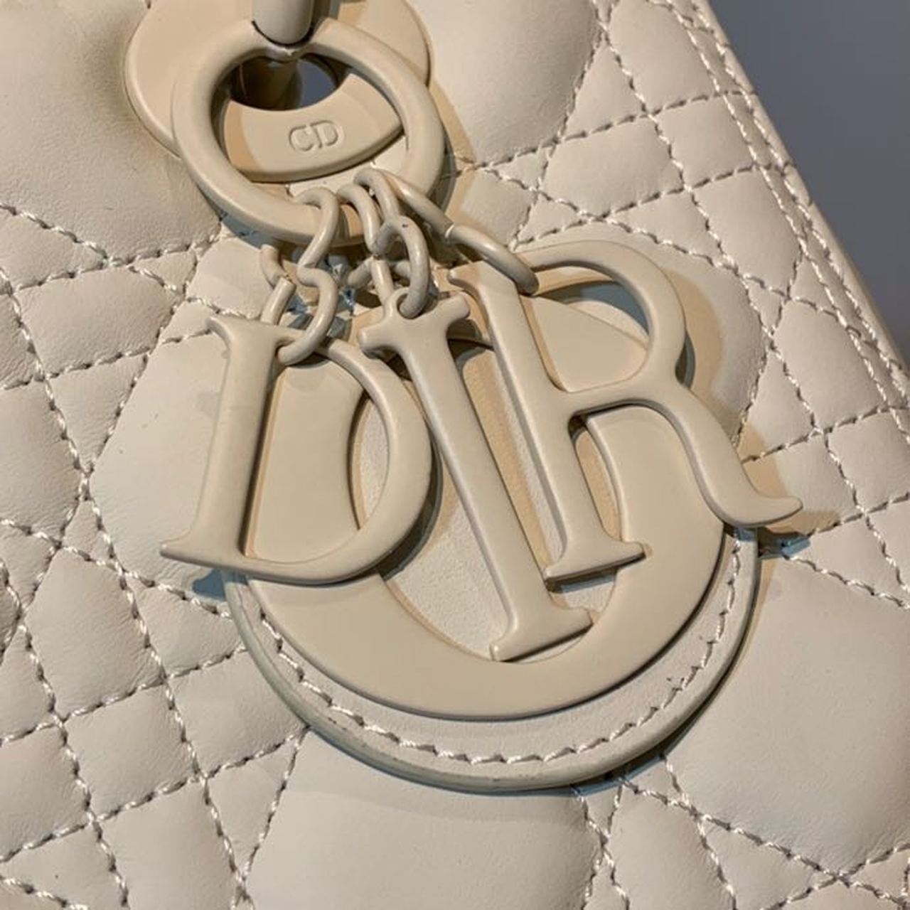 Christian Dior Medium Lady Dior Bag White For Women 9.5in/24cm CD1:1High-quality replica