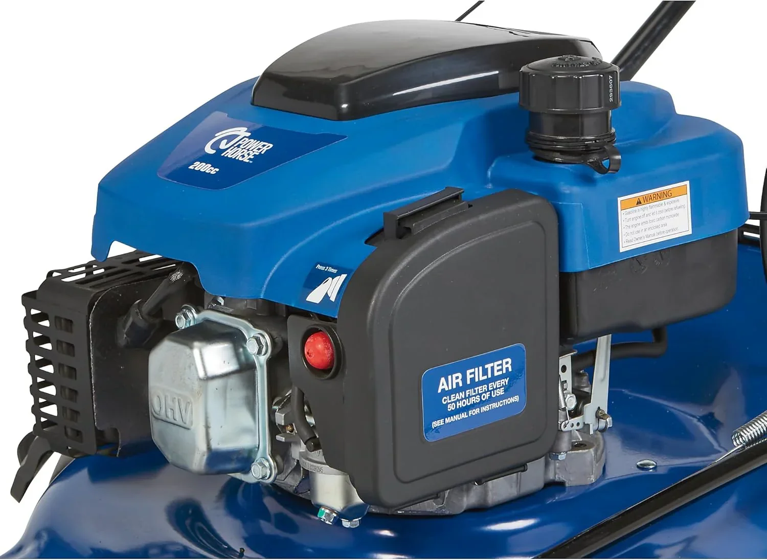 Powerhorse 21-Inch 3-In-1 Self-Propelled Gas Lawn Mower, 200cc 4-Stroke OHV Engine - DM53S-N-D200 - Image 5 Powerhorse 21-Inch 3-In-1 Self-Propelled Gas Lawn Mower, 200cc 4-Stroke OHV Engine - DM53S-N-D200 - Image 5