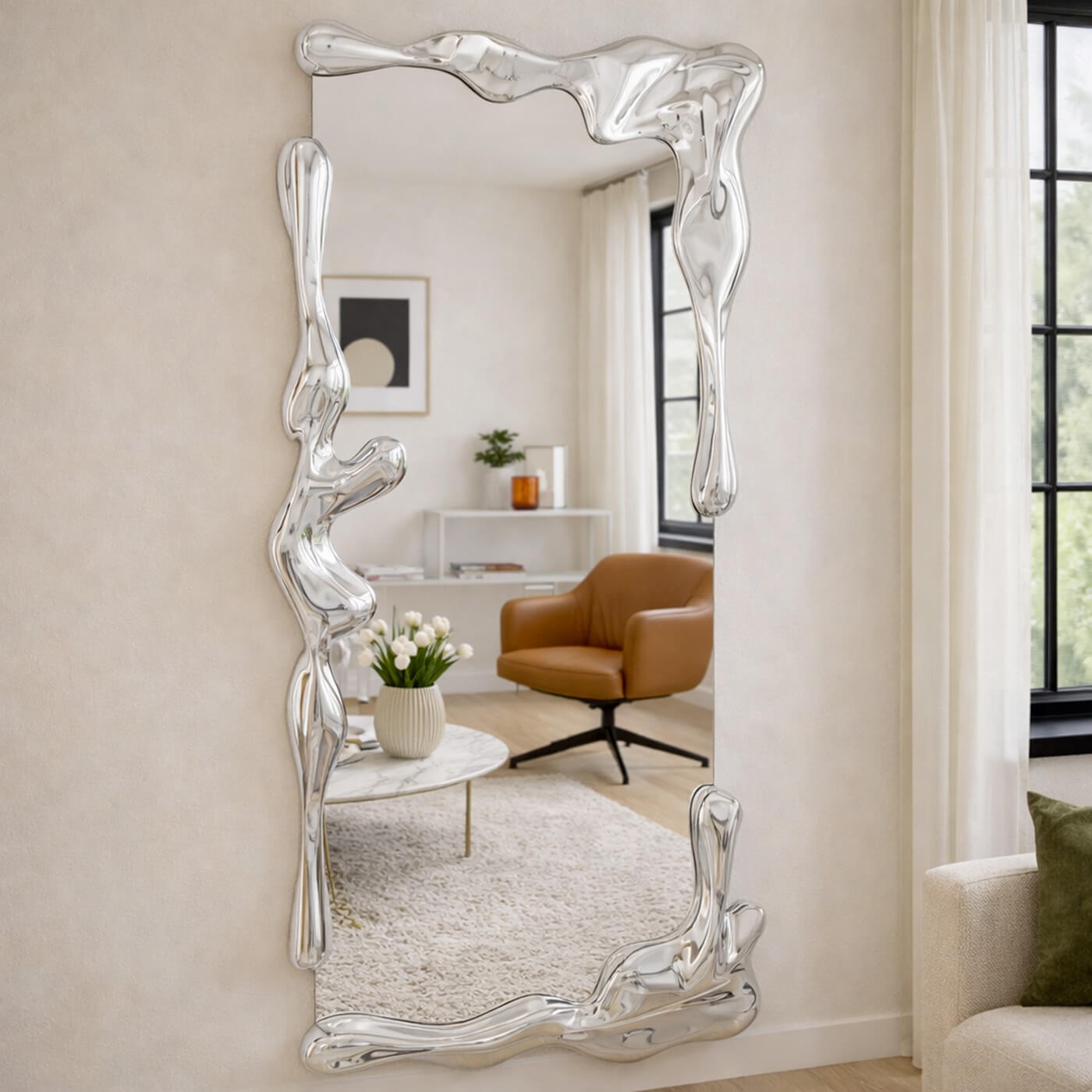 Spiegel Lava 180x90cm zilver Kare Design