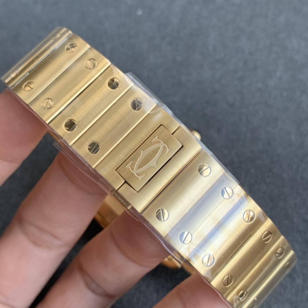 Fake cartier watch Santos large model mechanical movement Santos De Cartier Large Yellow Gold WGSA0029 GF(1:1 replica) - Top club