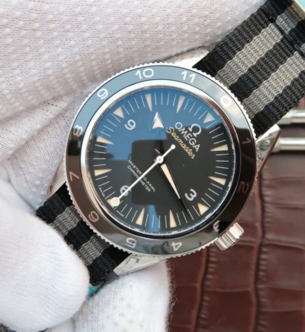 Replica Omega XF Seamster 300 Spectre Limited Edition 007 Nylon Strap A8400 - Elite Watch Atelier