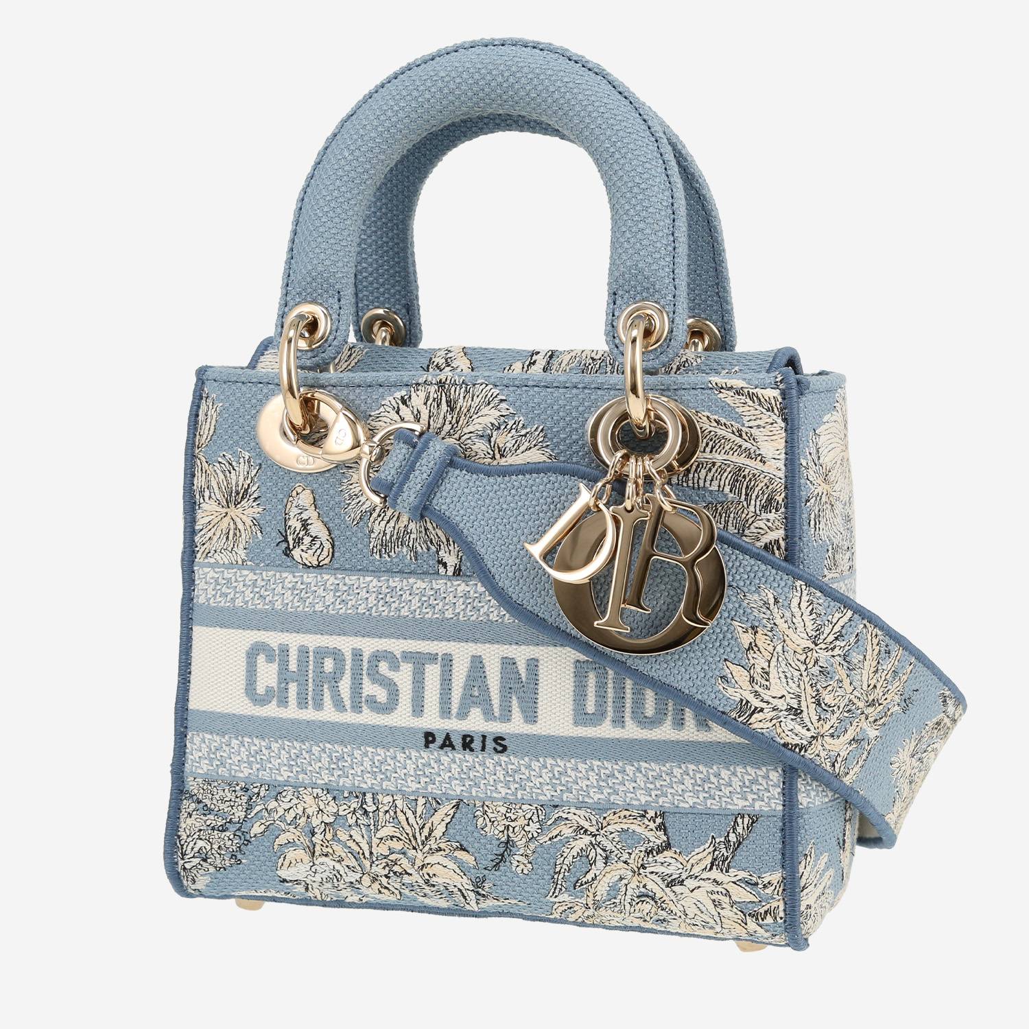 Dior Lady D- Lite handbag in blue canvas