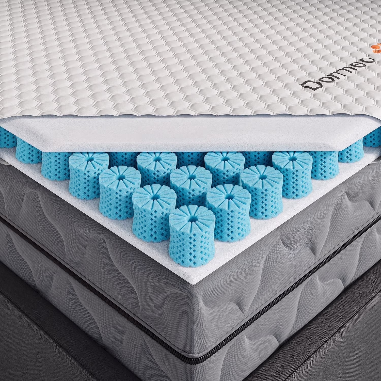 Dormeo Premium Mattress Topper Queen Bed Cooling Mattress Pad with Octaspring Technology - Image 9