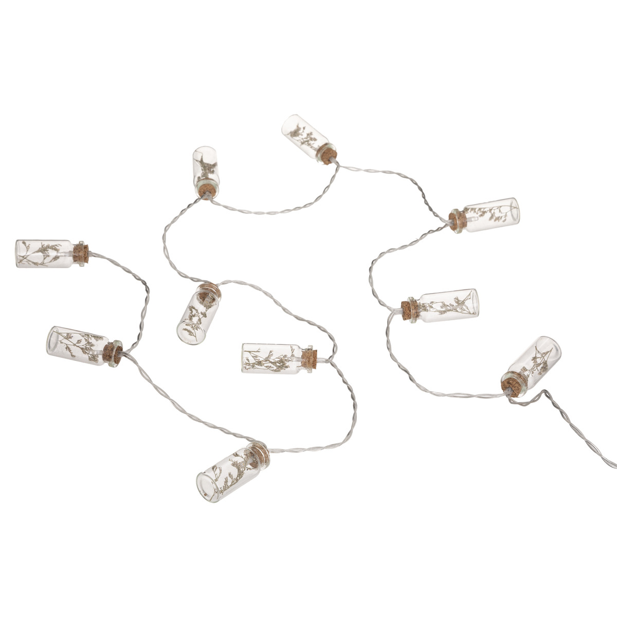 Battery powered LED garland Beige, L.165 cm
