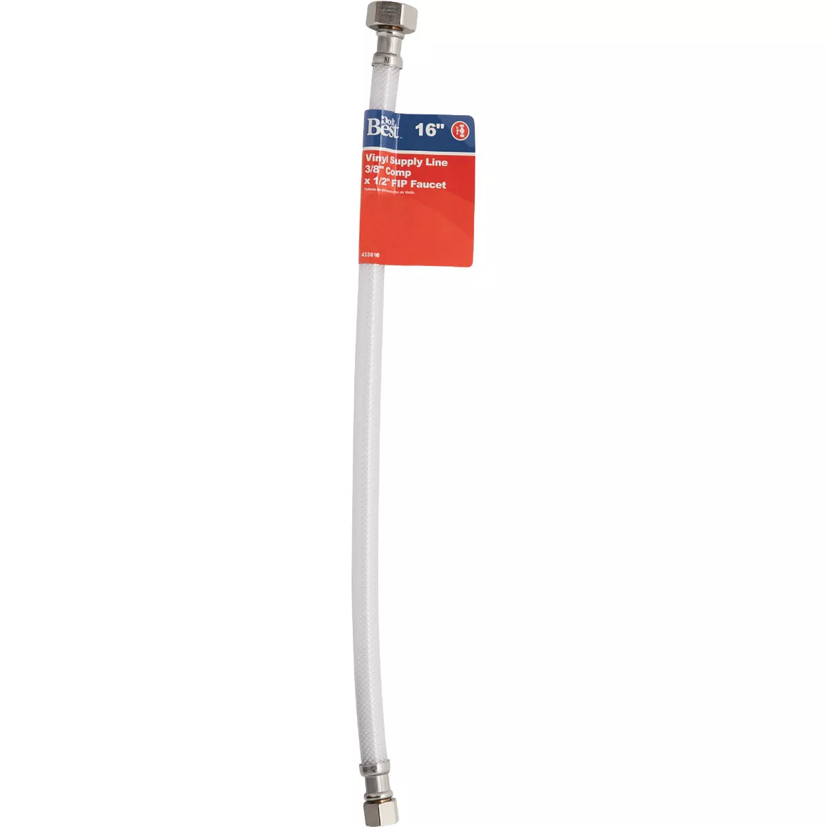 Do it Best 1/2 In. F X 3/8 In. OD X 16 In. L Vinyl Faucet Connector