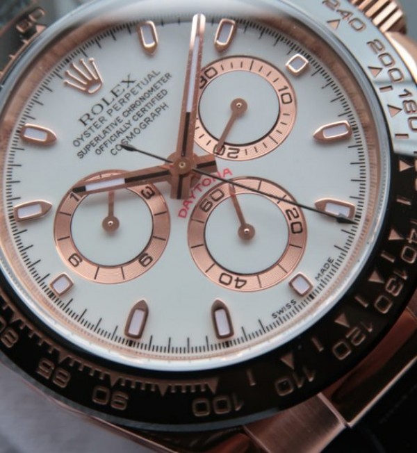 Replica Rolex Daytona 116515 Noob White Dial Black Leather Strap A7750 - Top club