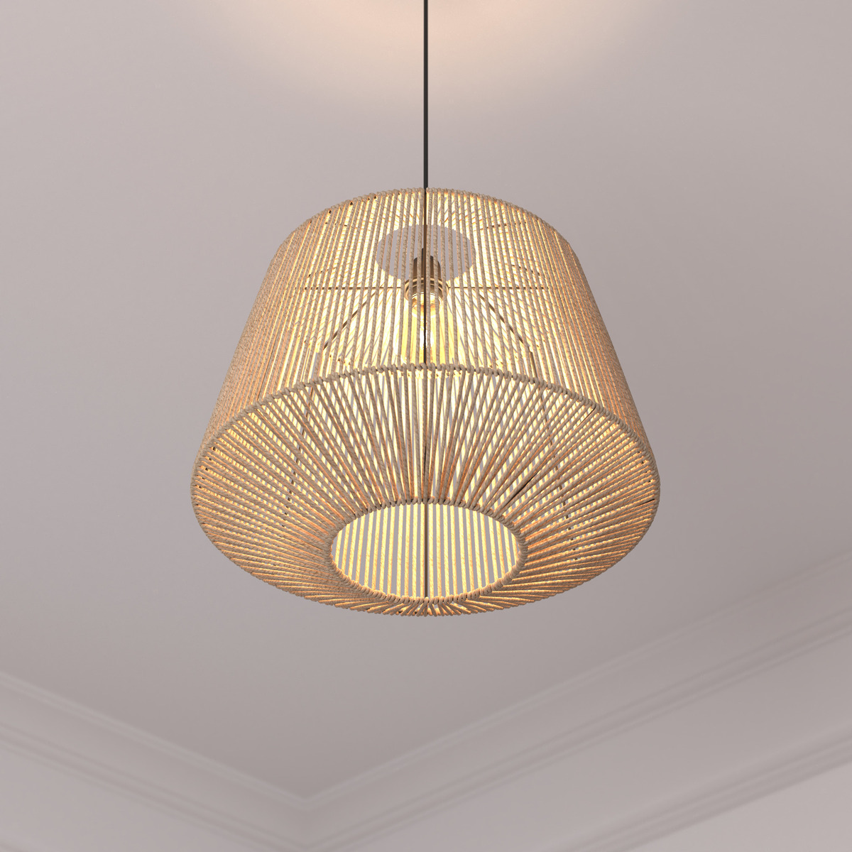 Suspension lamp "Jily" Beige, &Oslash; 48 cm