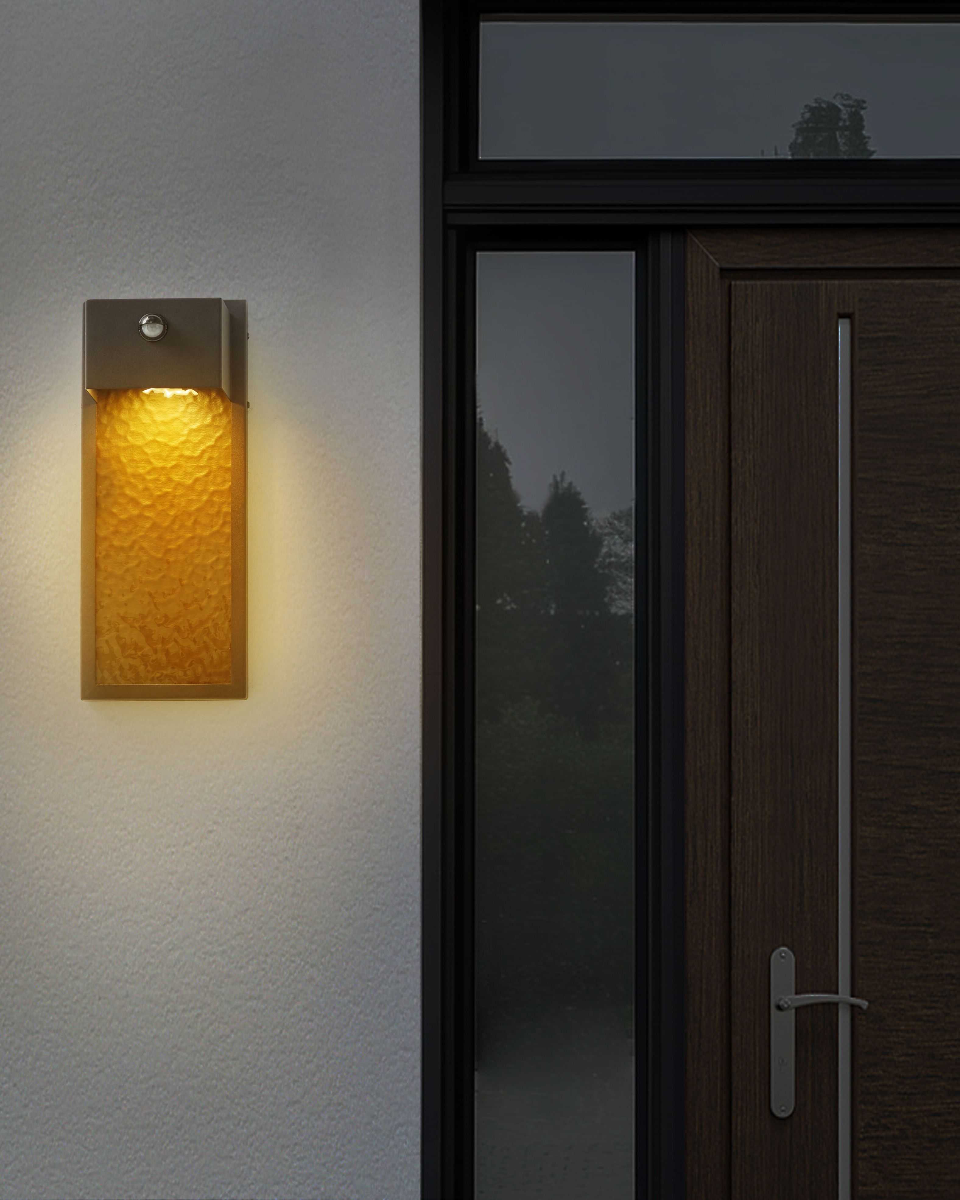 Outdoor LED Wall Light CARRON with Motion Sensor Grey