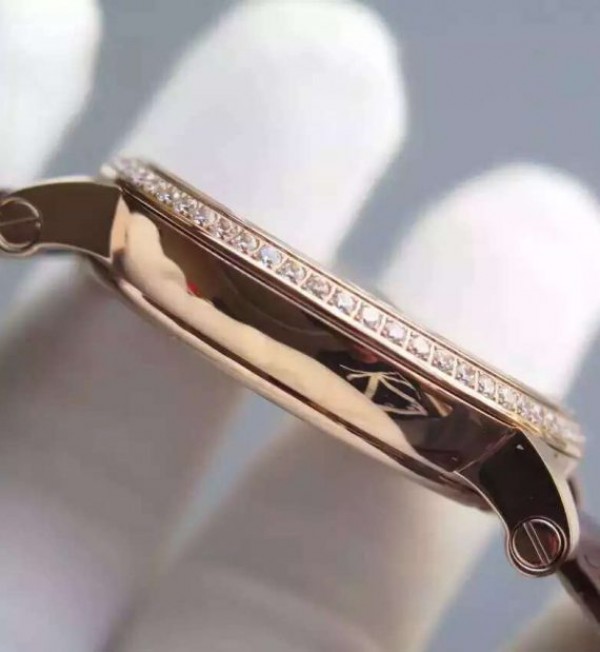 Replica Cartier Rotonde De Cartier Tourbillon RG Full Diamonds - Top club