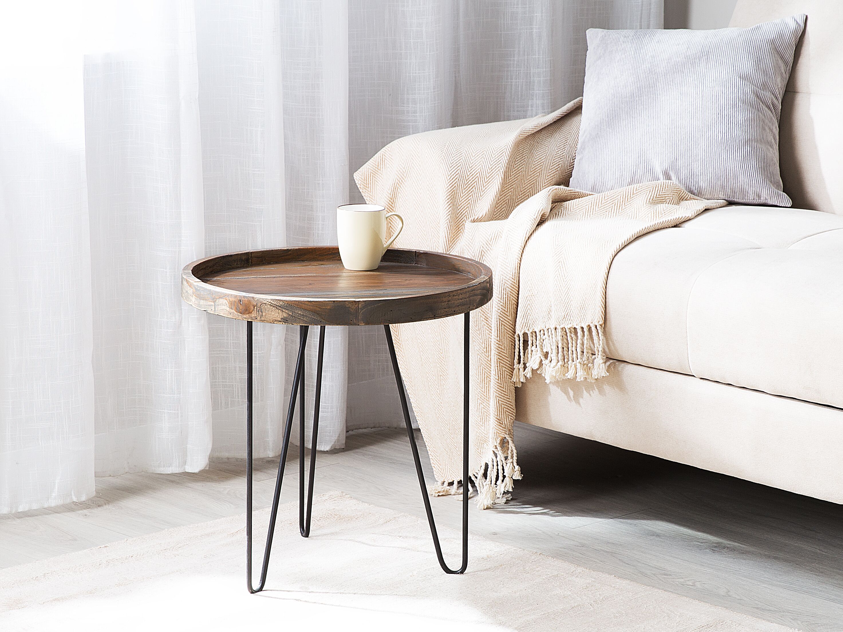 Side Table BONDISS Wood Dark Brown