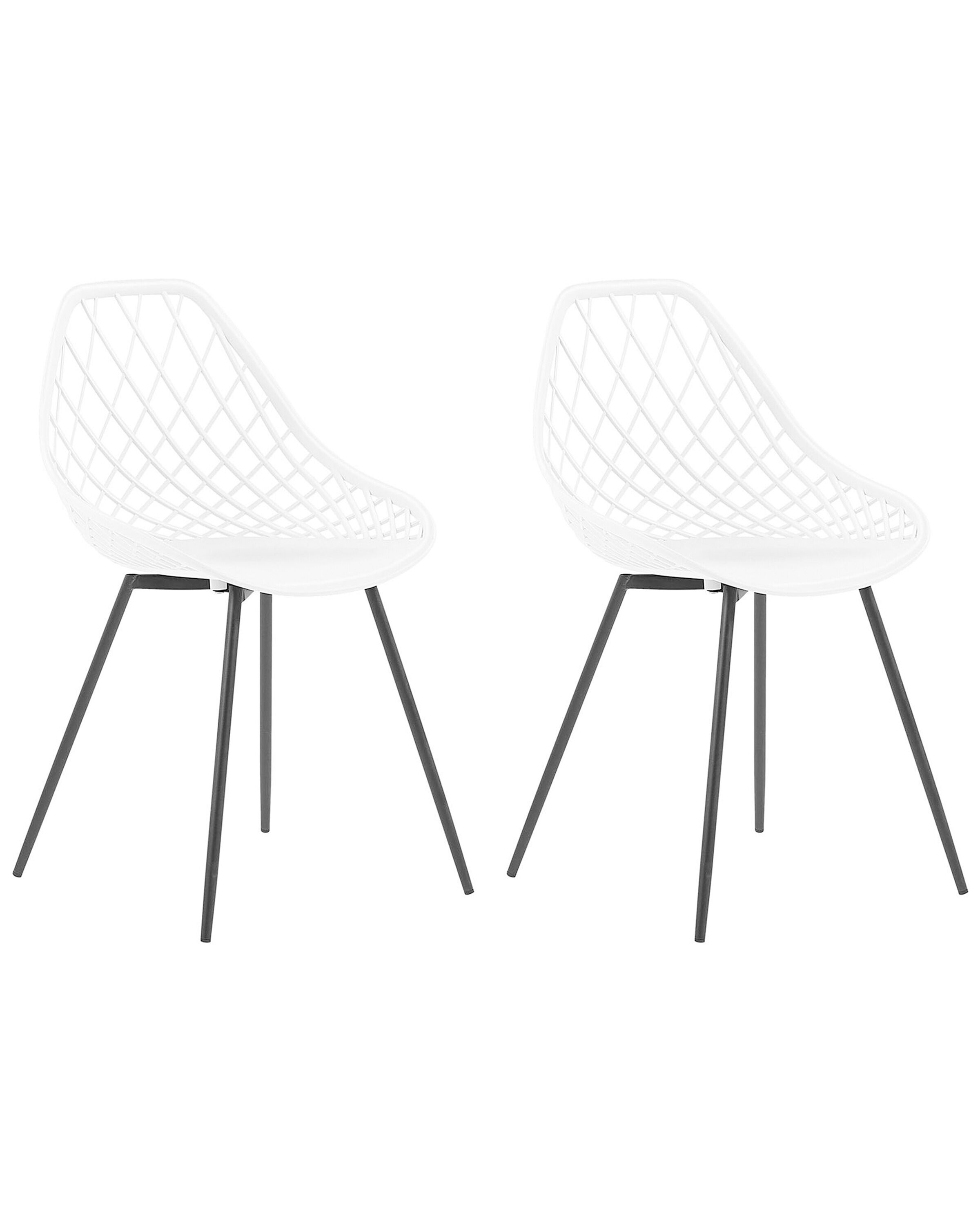 Set of 2 Dining Chairs CANTON White