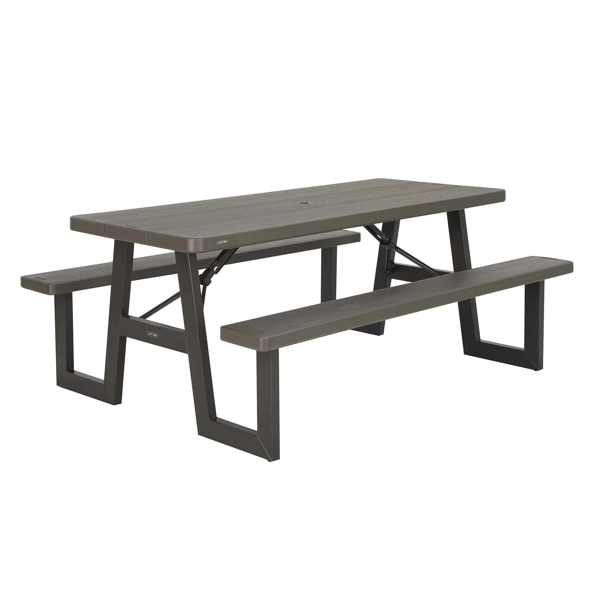Lifetime 6-Foot W-Frame Folding Picnic Table, Brown - 60233 - Image 17 Lifetime 6-Foot W-Frame Folding Picnic Table, Brown - 60233 - Image 17