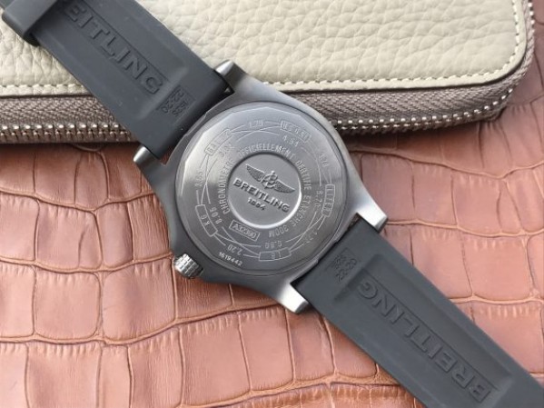 Replica Breitling Avenger GMT PVD GF Black Dial Black Rubber Strap A2836 - Top club