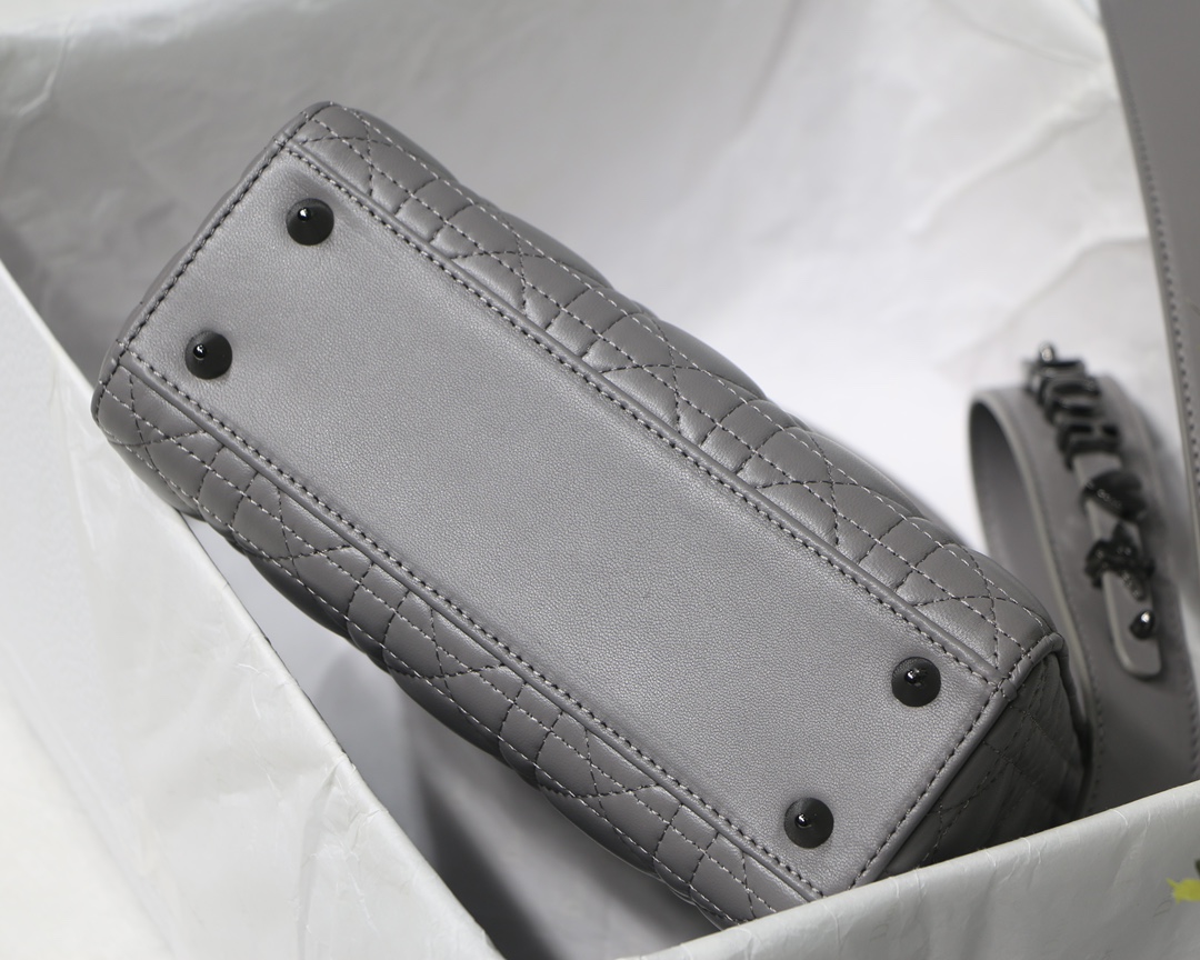 Small Lady Dior My Abcdior Bag Black/Grey/White For Women 8in/20cm1:1High-quality replica
