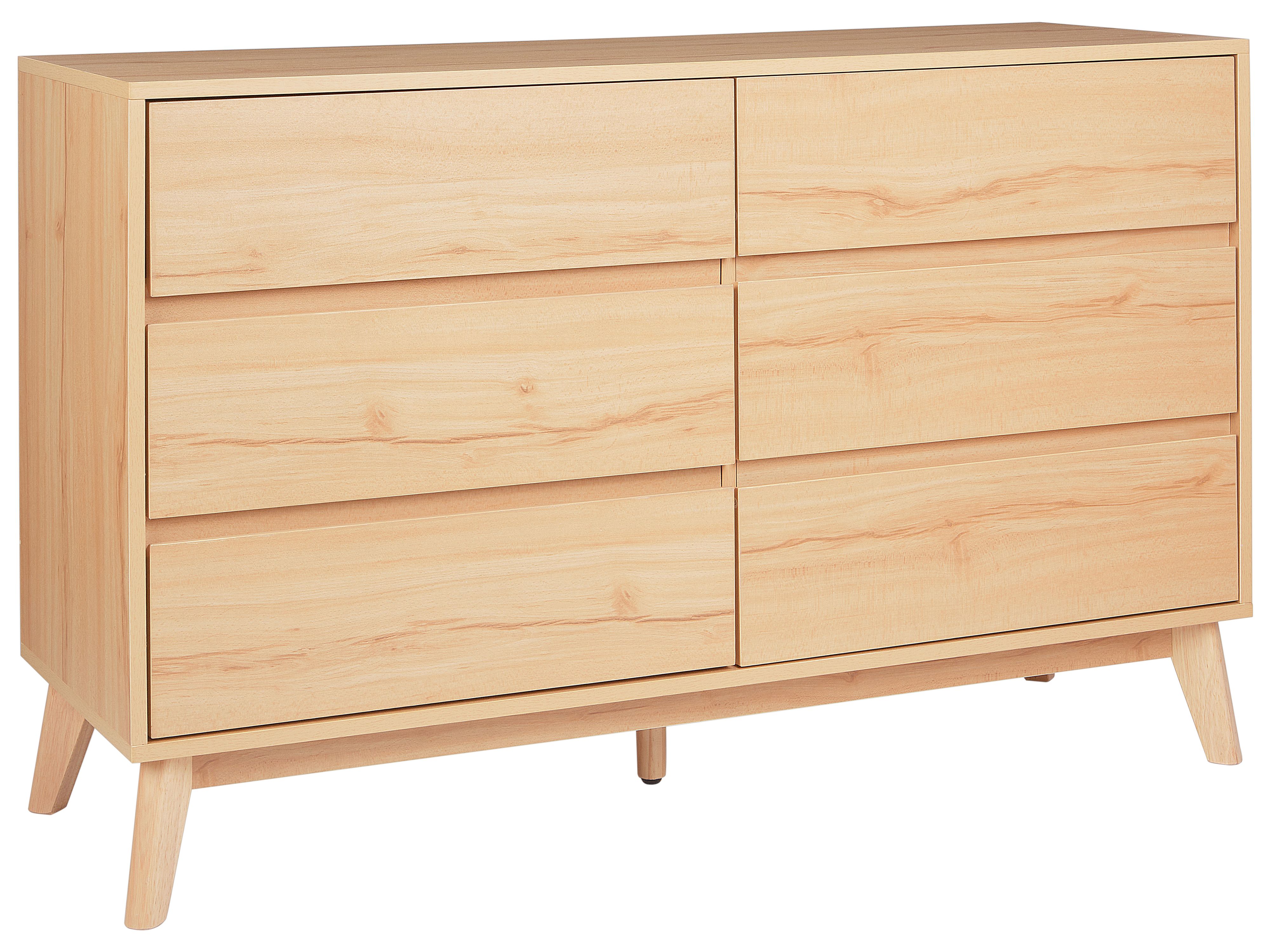 6 Drawer Chest SARDIS Light Brown