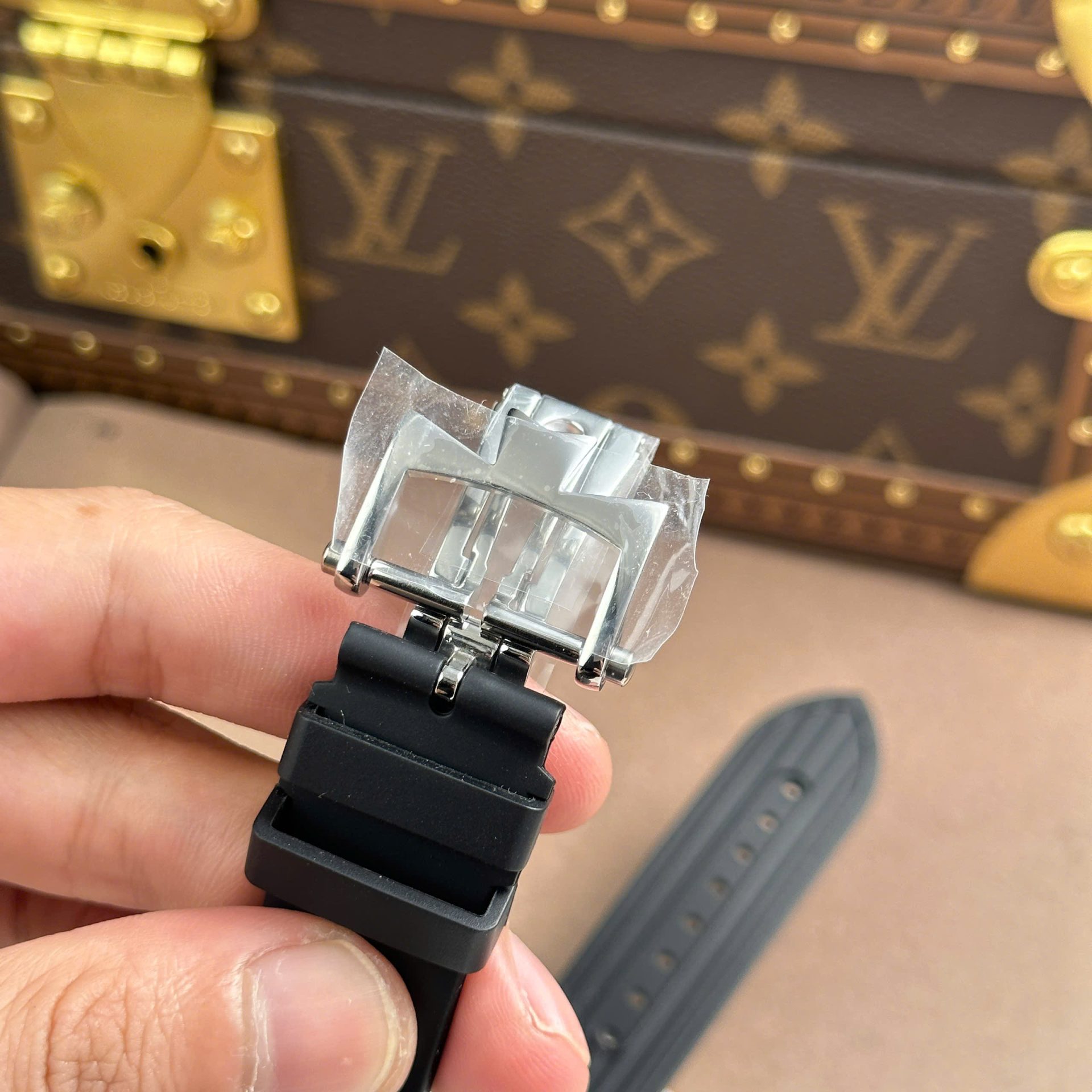 Vacheron Constantin Overseas Dual Time 47450 Demi Rose Gold Good Imitation Watches Black Dial 9F Factory 42mm - Top club