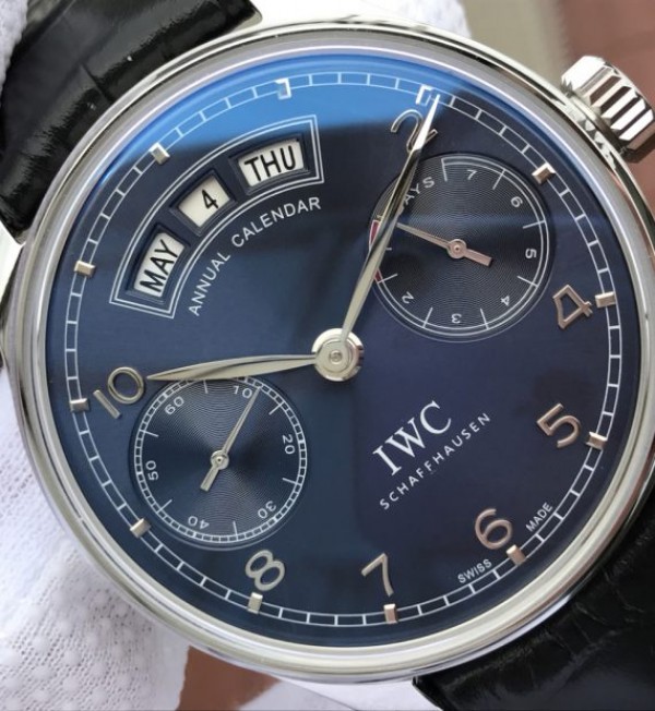 Replica IWC YLF Portuguese Annual Calendar IW503502 Blue Dial A52850 - Top club