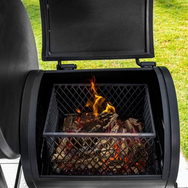 Grand Champ Charcoal Grill and Offset Smoker in Black - Image 11
