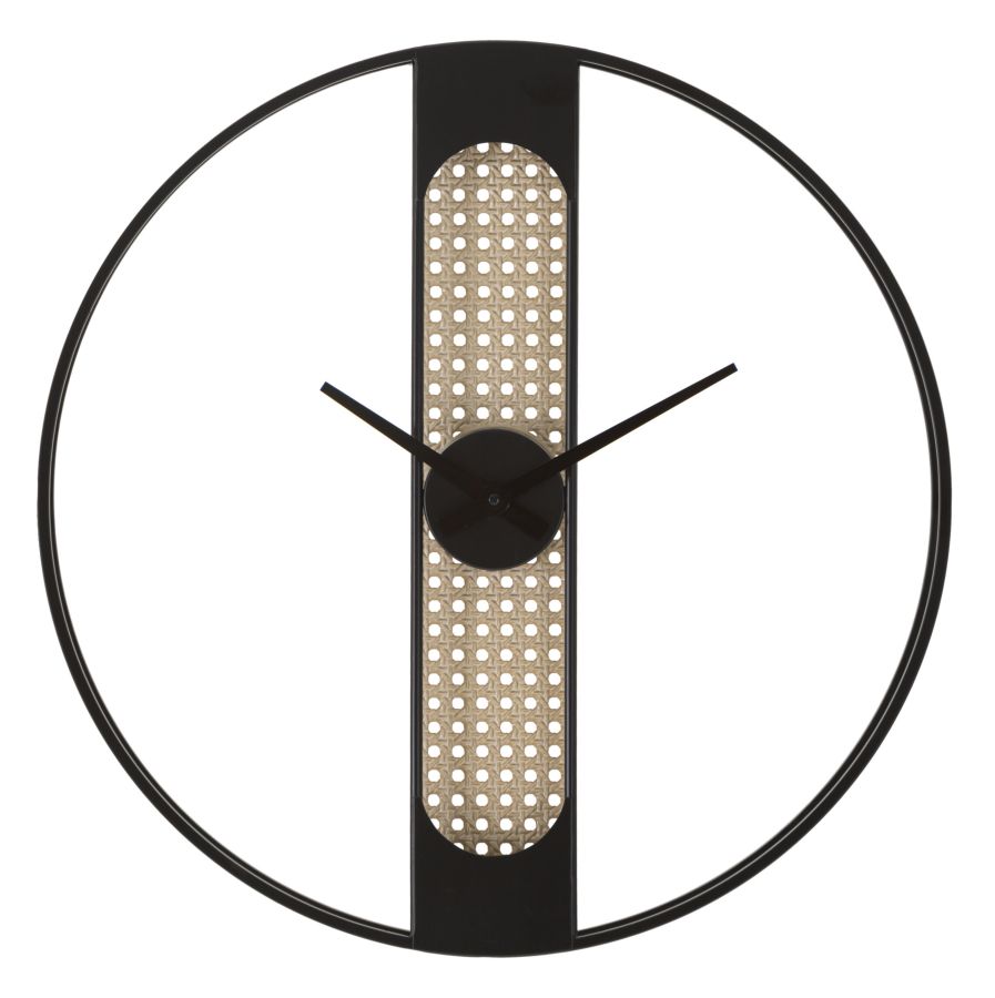 Mauro Ferretti Ribby Ronde wandklok in zwart en beige metaal