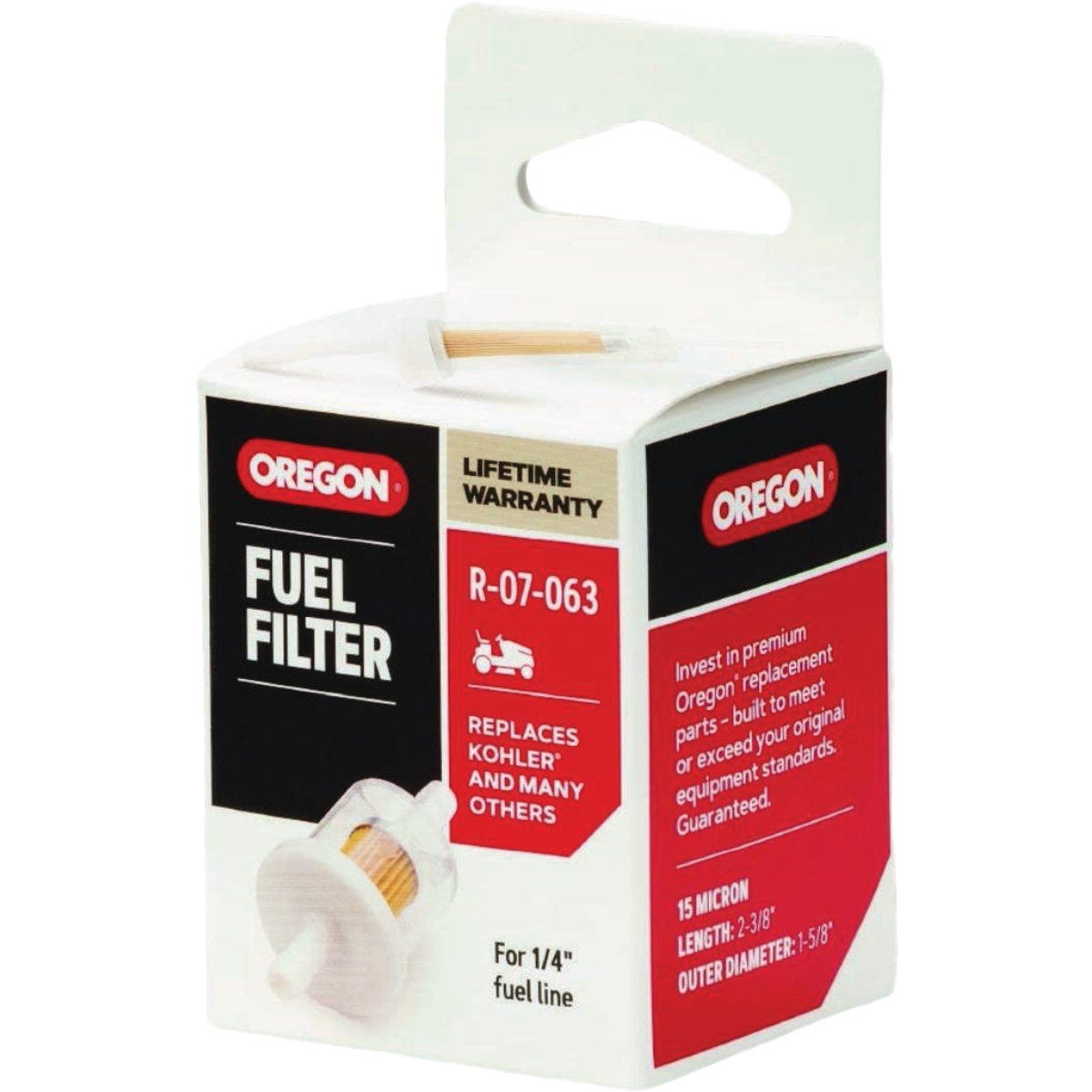 Oregon R-07-063 15 Micron Fuel Filter for Riding Mowers