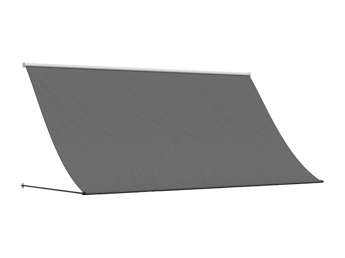 Auvent rétractable anthracite 300x150 m tissu et acier FR84114