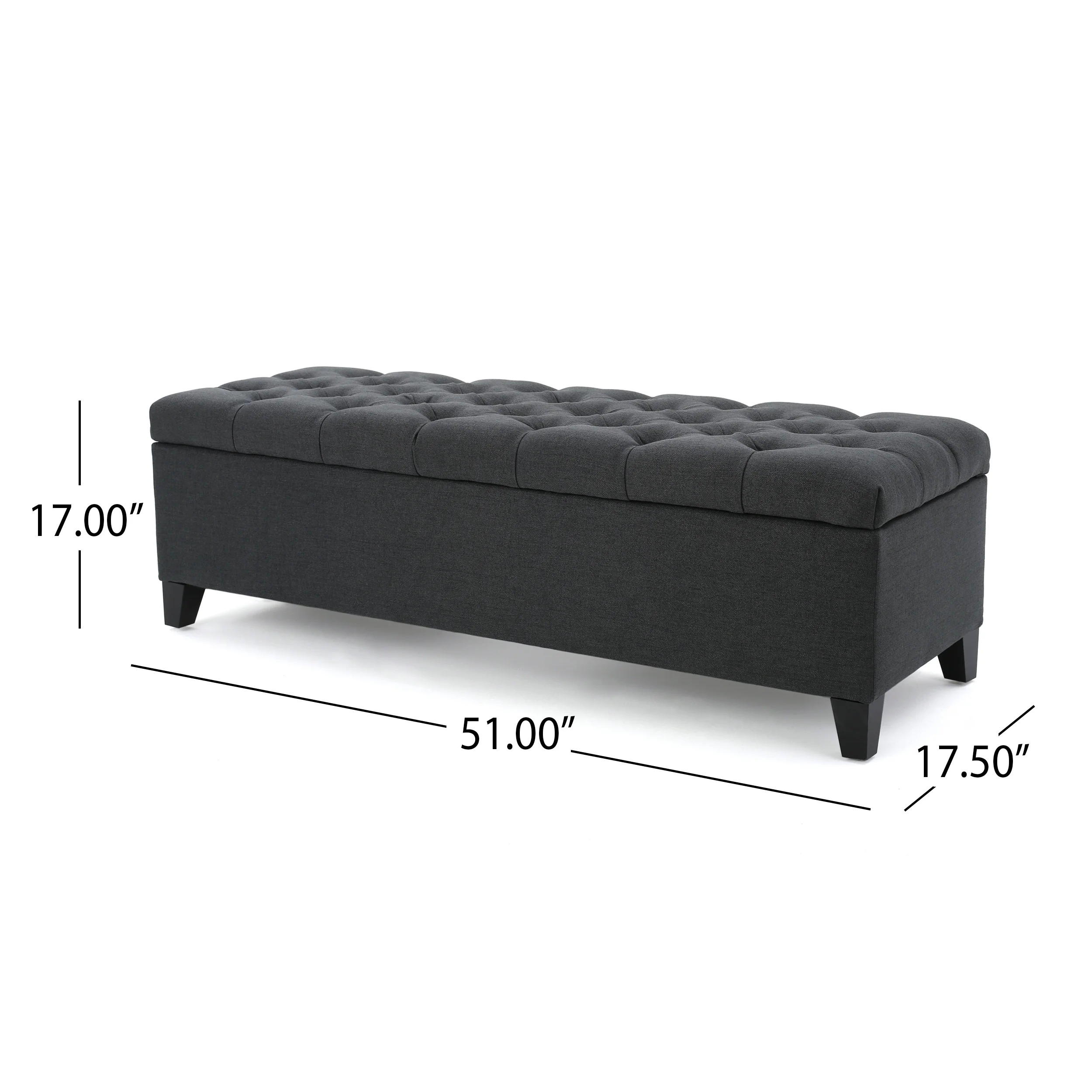 Noble House Hampton Contemporary Fabric Upholstered Storage Ottoman, White and Blue Floral - Image 29