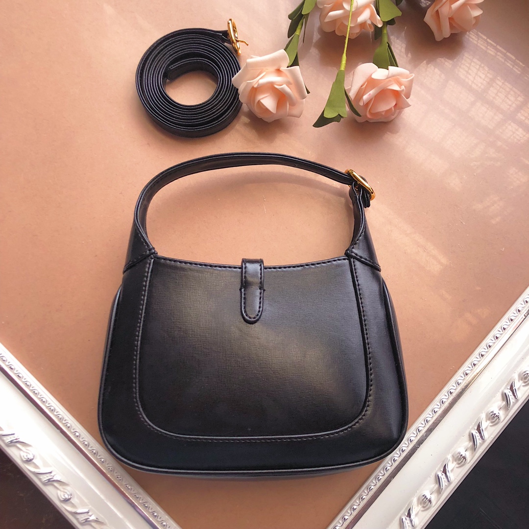 Replica Gucci Jackie 1961 Mini Shoulder Bag 637092 Black/White/Red1:1High-quality replica