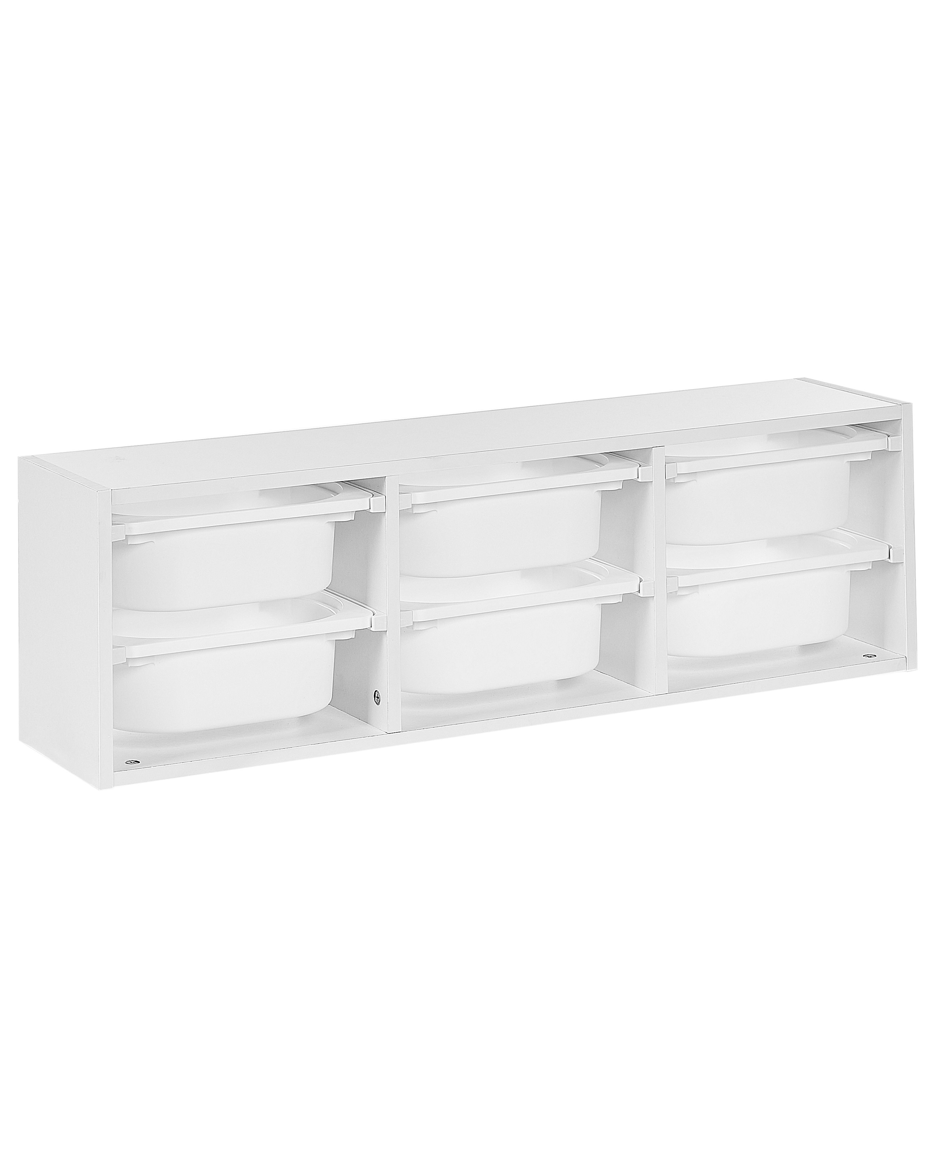 Wall Shelf with Storage Boxes TOBIN White