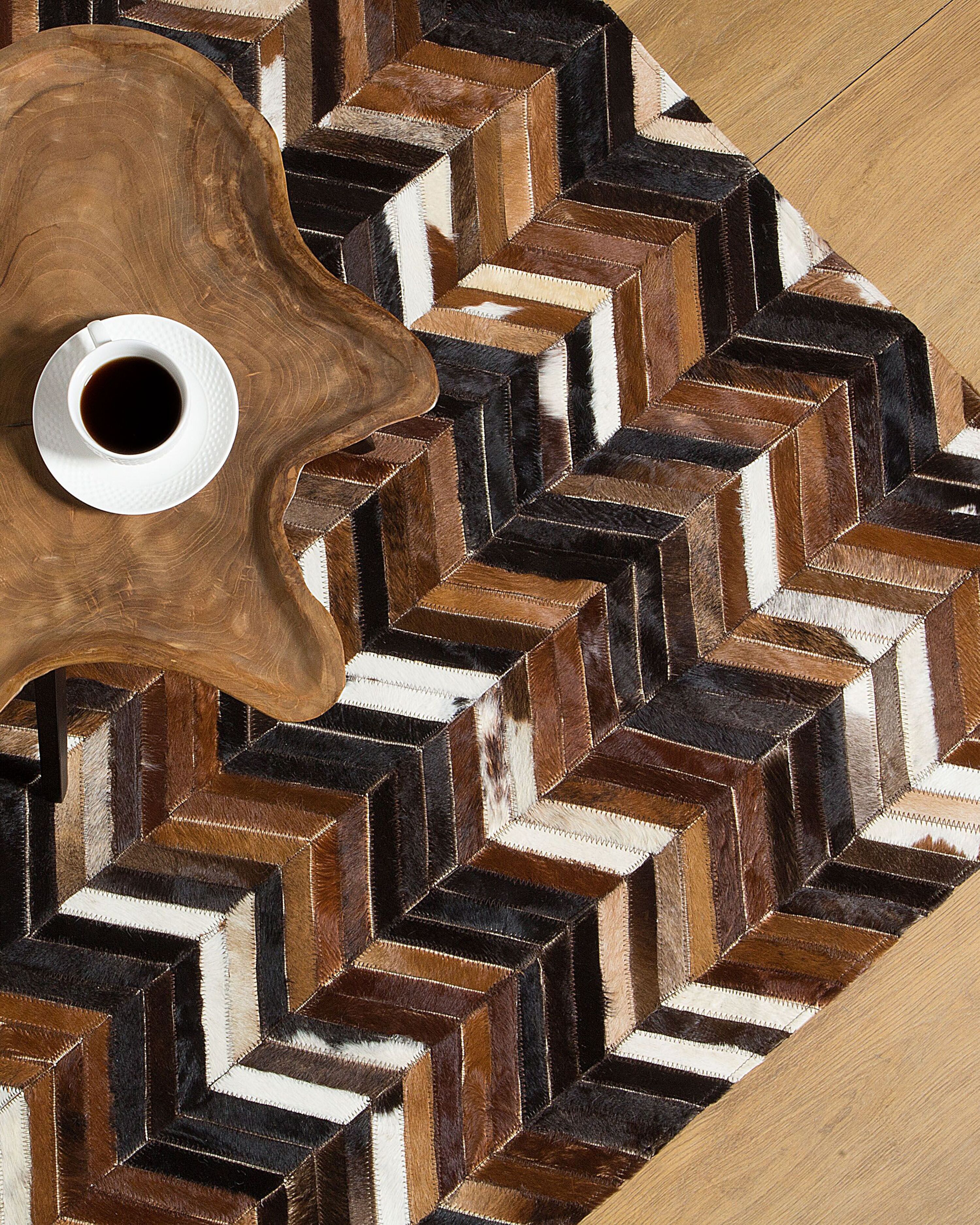 Rug BALAT Brown 160 x 230 cm Leather