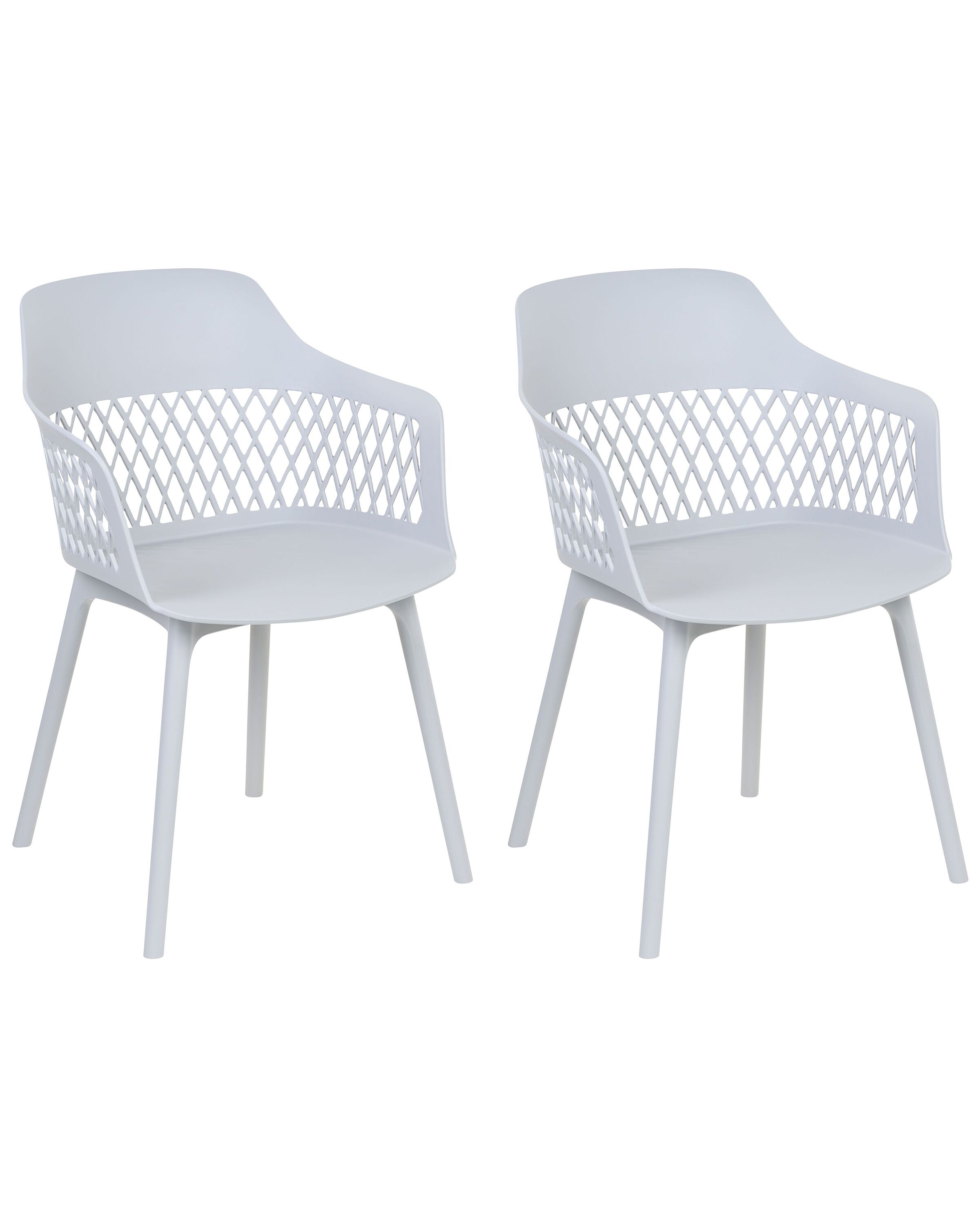 Set of 2 Dining Chairs ALMIRA Light Grey