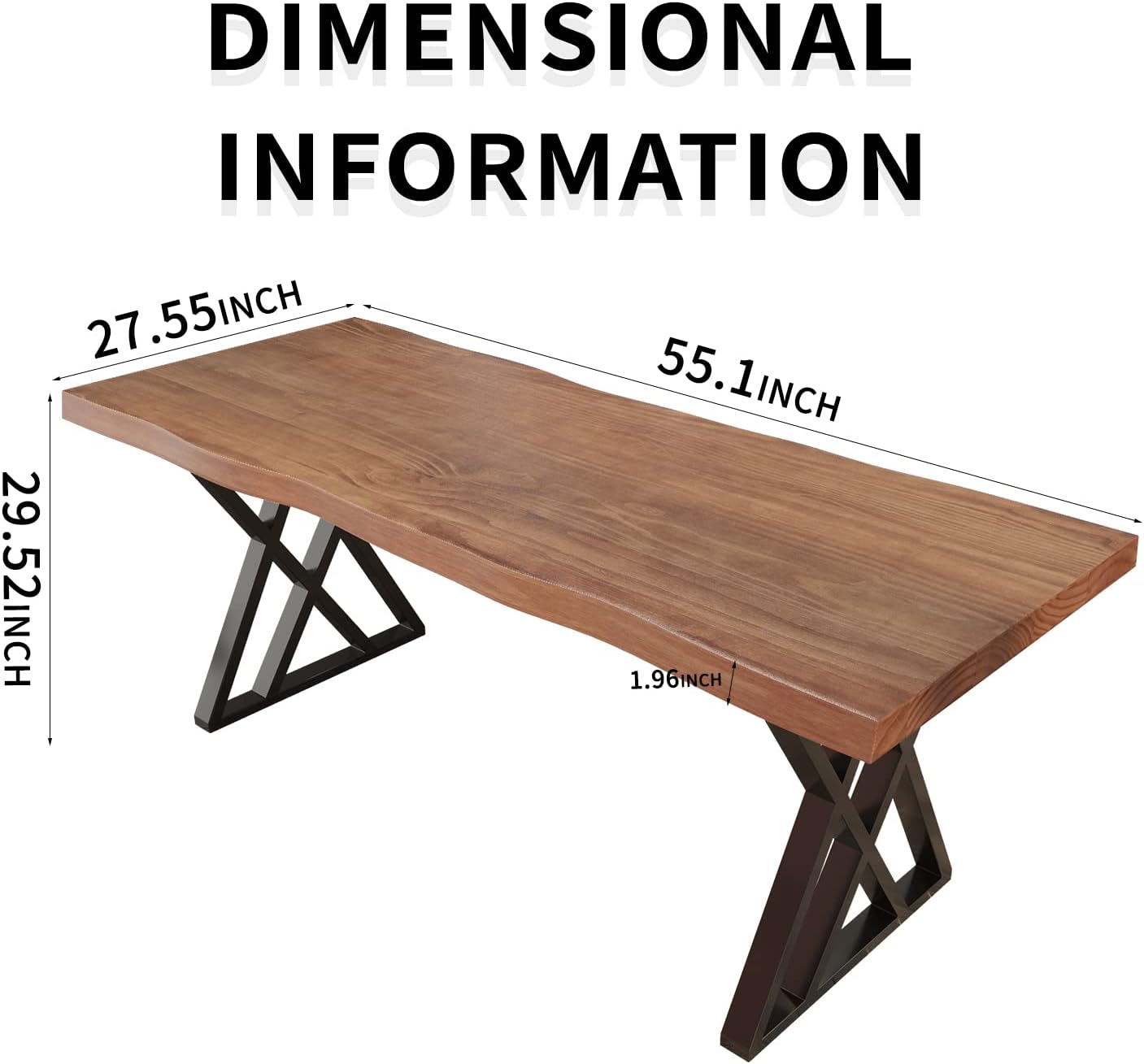 Solid Wood Computer Desk Study Office Desk 55