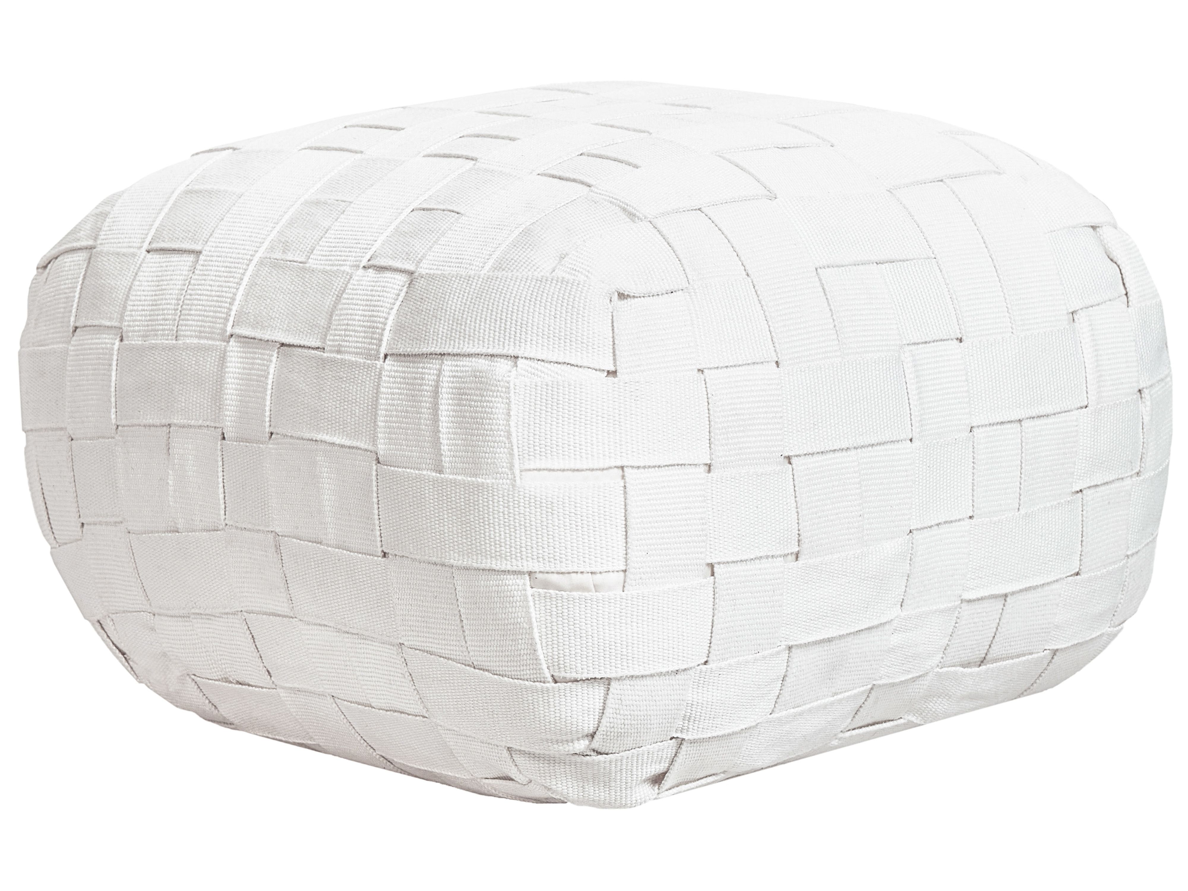 Pouffe BODLA Synthetic Material White