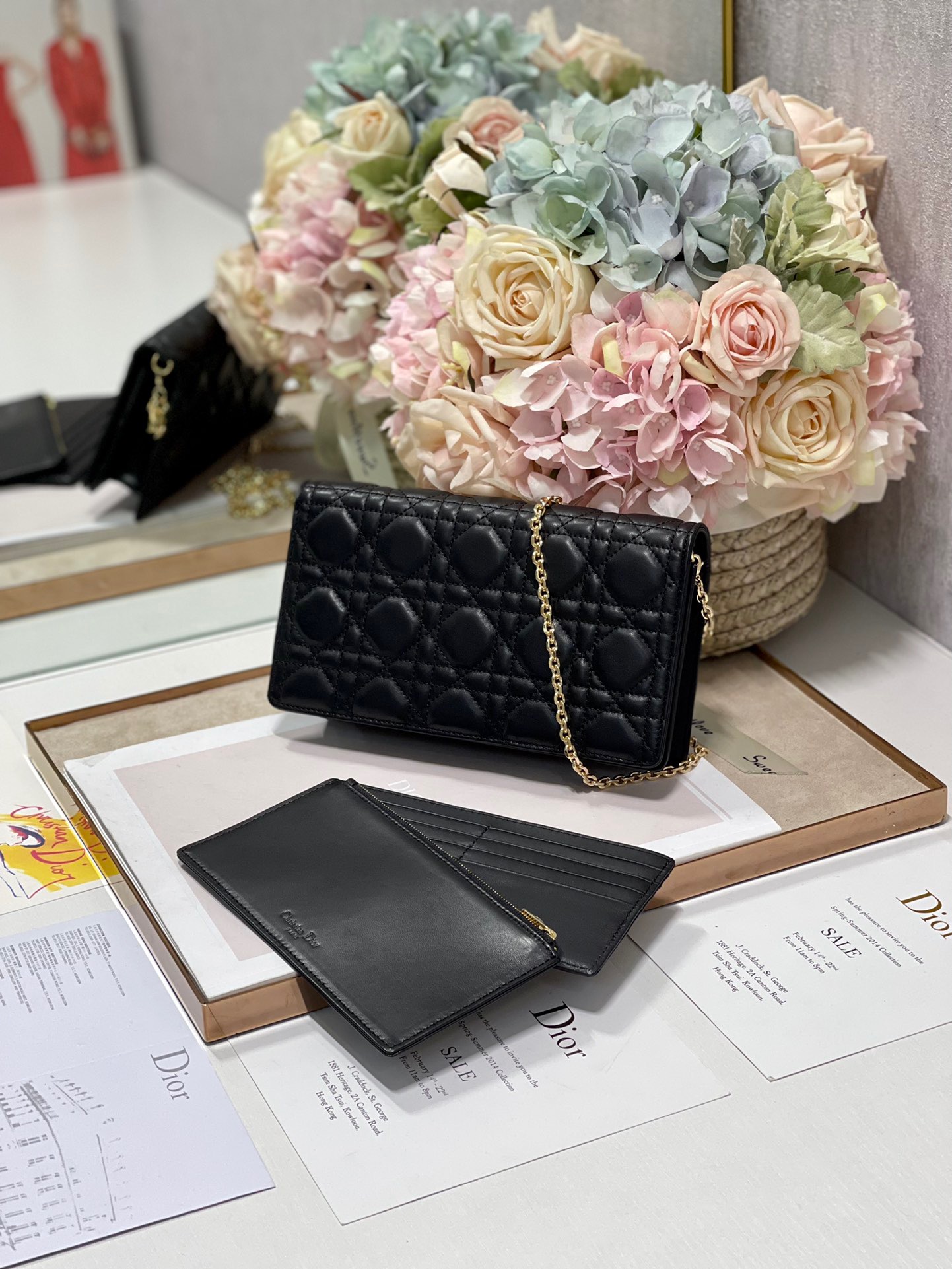 Christian Dior Lady Dior Pouch Black, For Women, Women’s Handbags 8.5in/21.5cm CD S0204SLOI_M9891:1High-quality replica