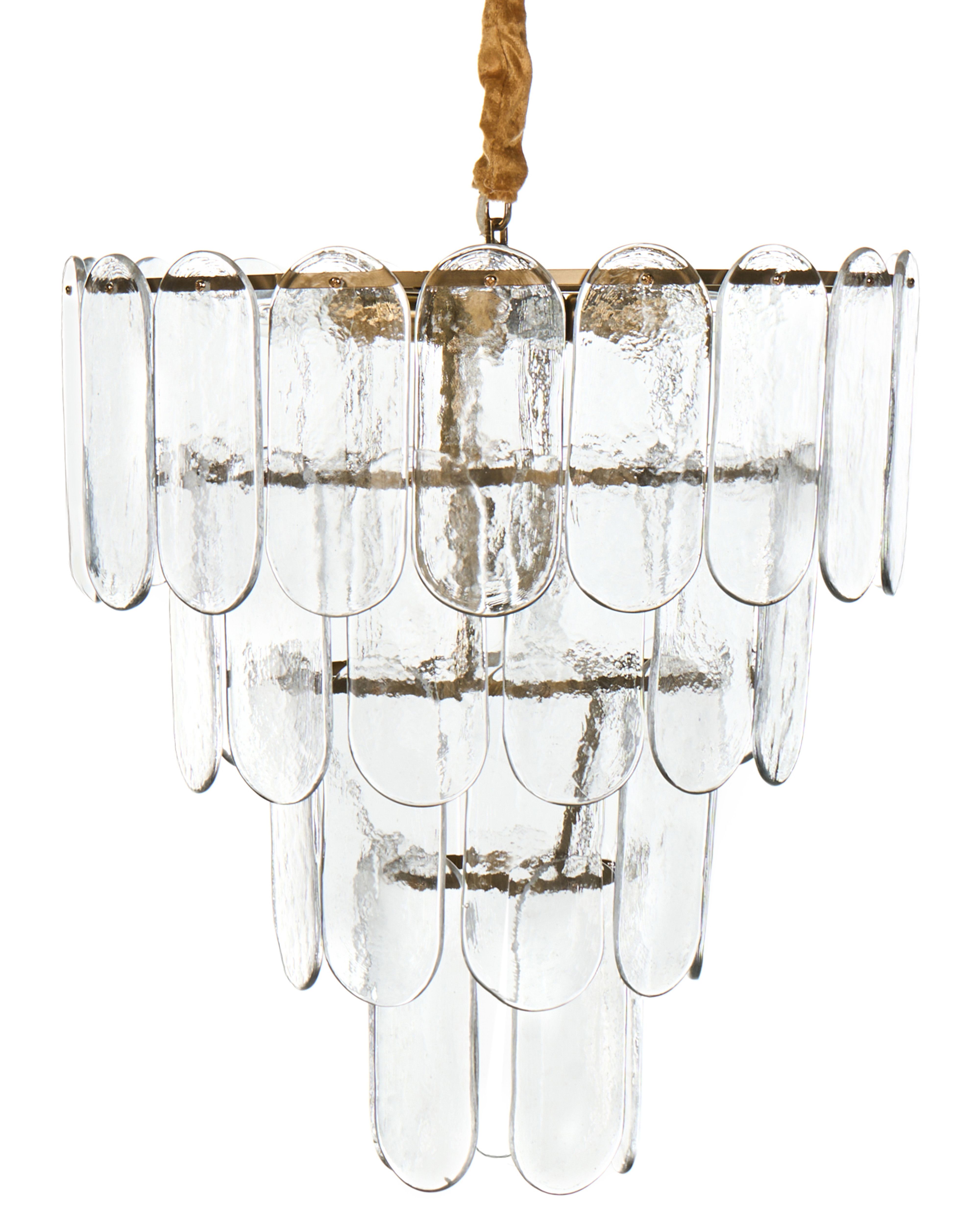 Chandelier CARAVELI Glass Brass