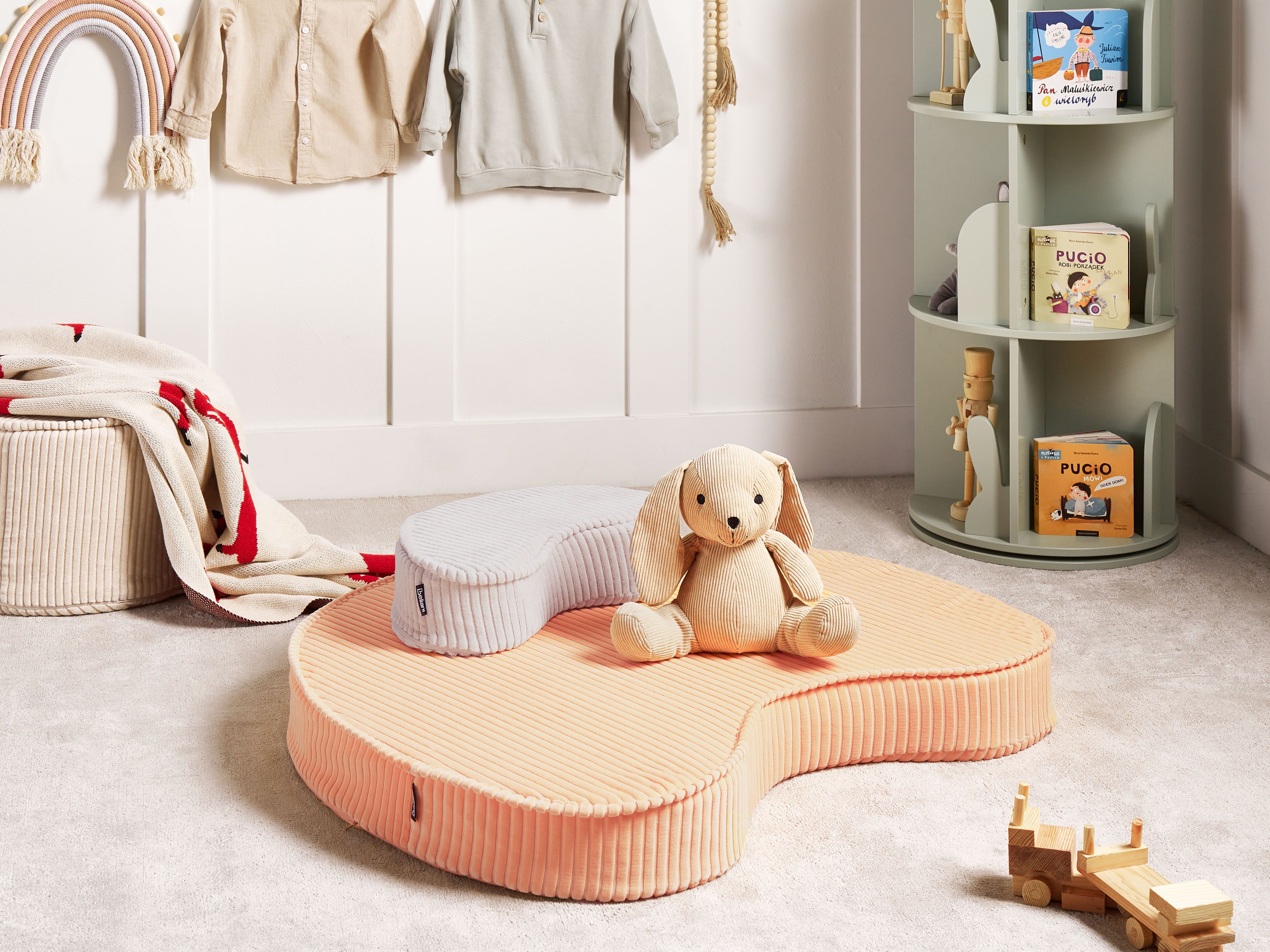 Pouffe NILI Velvet Peach Pink