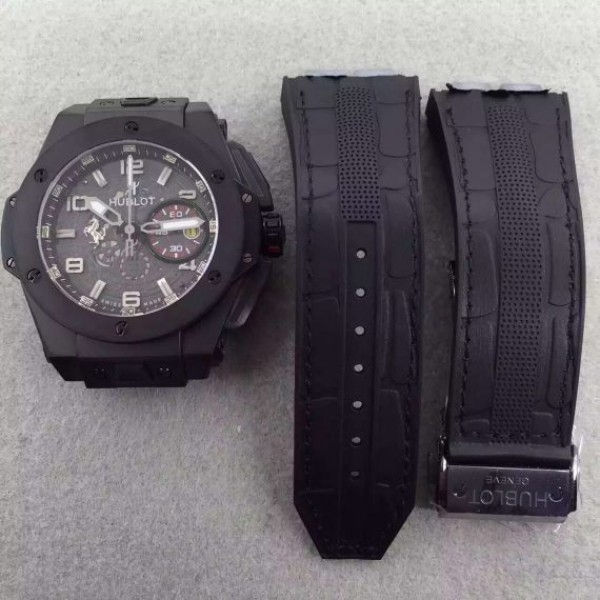Replica Hublot Big Bang Ferrari Limited Edition PVD Black Dial Black Rubber Strap A7753 - Top club