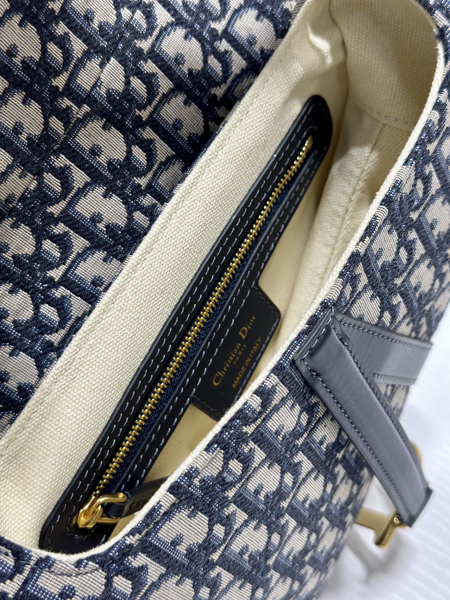 Saddle Bag With Strap Blue Oblique Jacquard For Women 10in/25.5cm M0455CTZQ_M9281:1High-quality replica