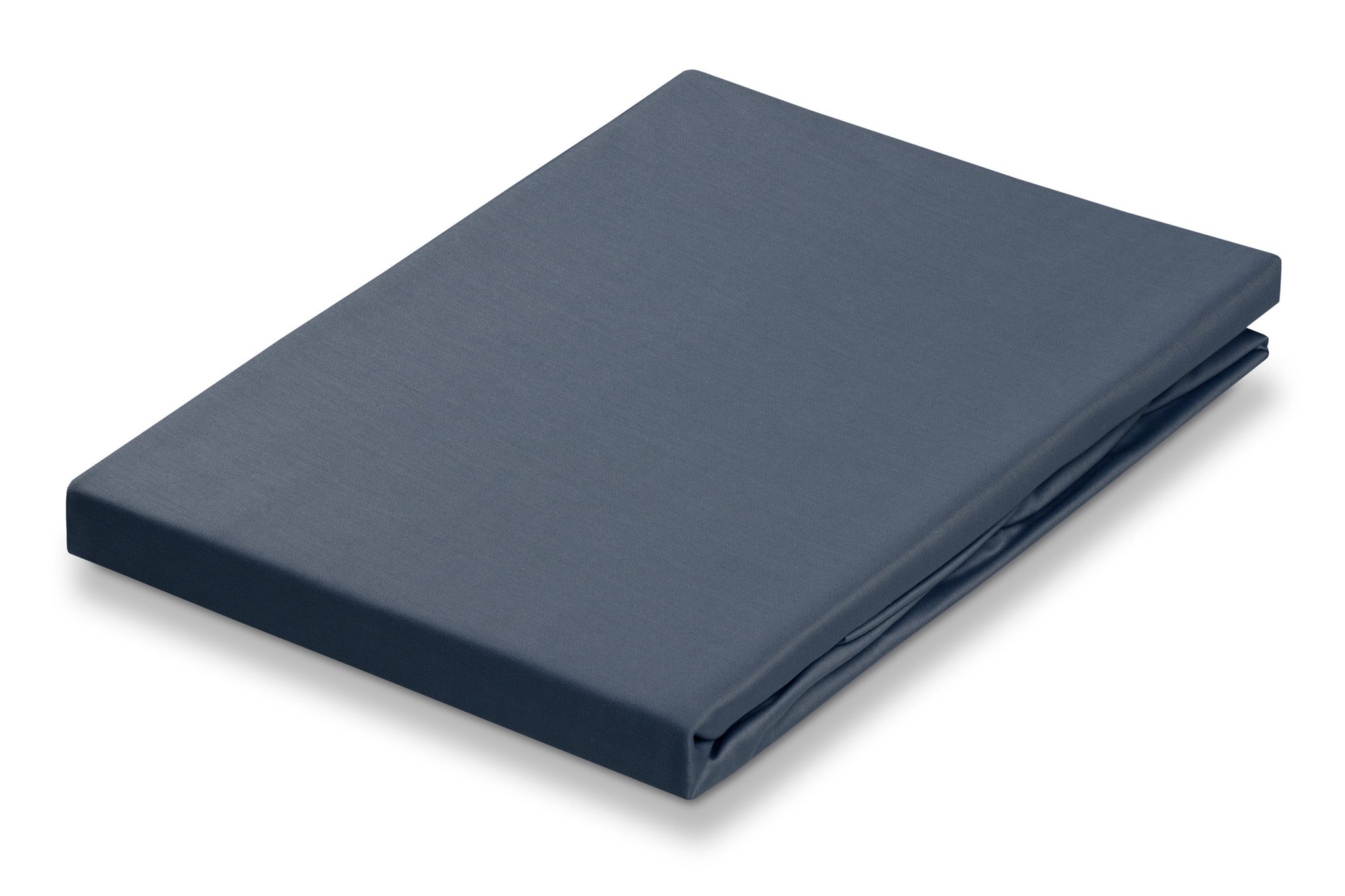 Satin Soft Hoeslaken Oceanview   160 x 200 cm   Grijs   Blauw