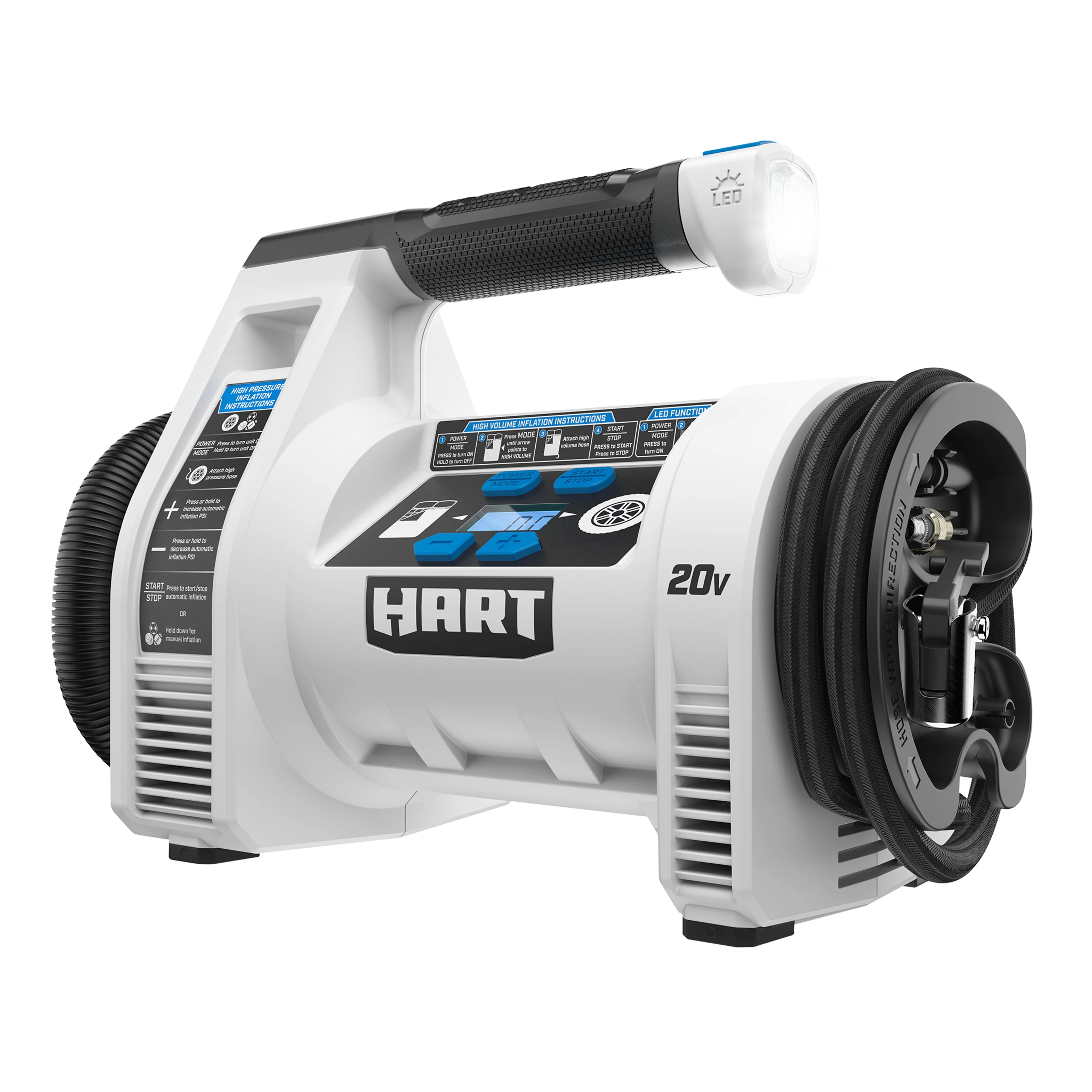 HART 20-Volt 2-Pack 4Ah and Charger Starter Kit and Dual Inflator Bundle - Image 2