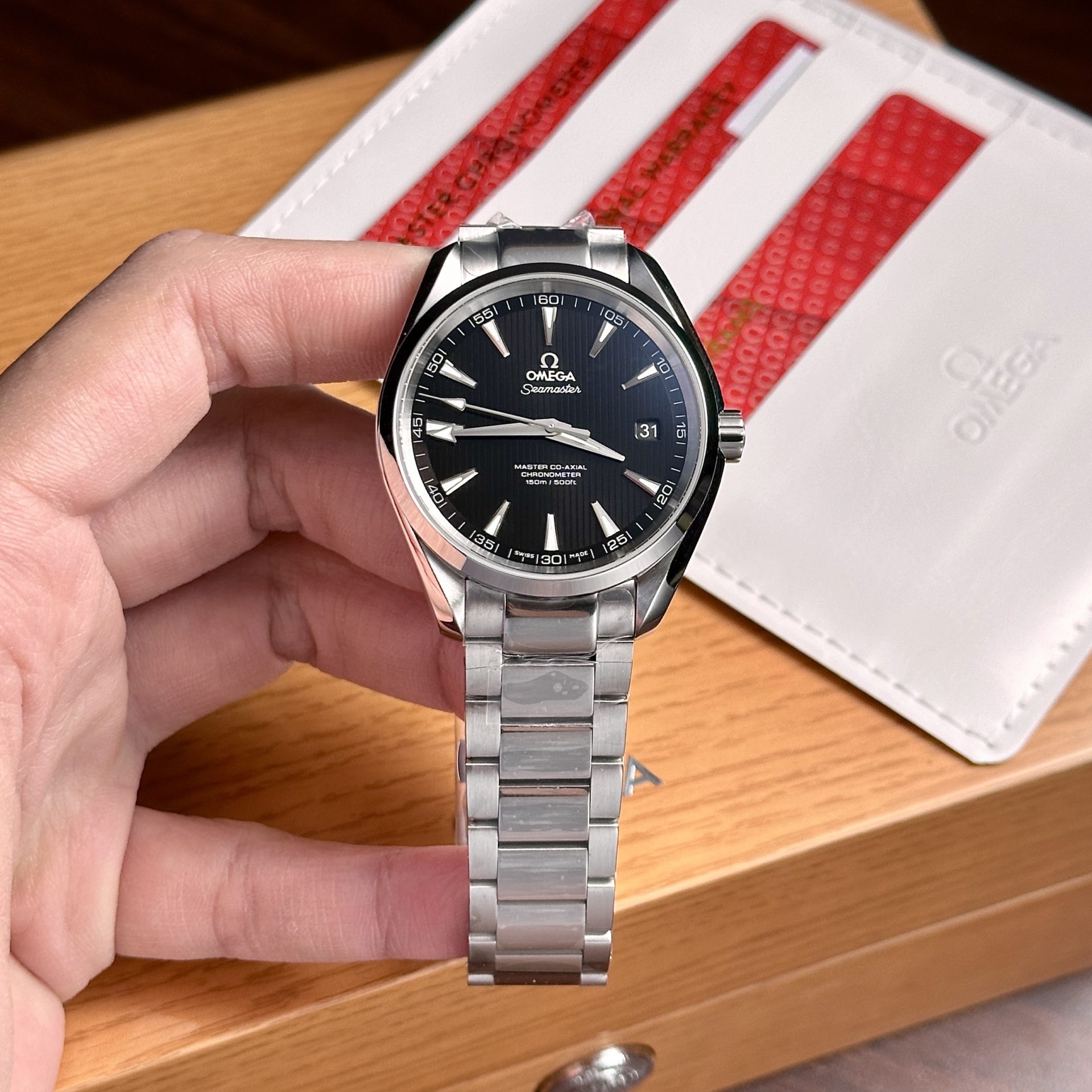 Omega Replica Watch Seamaster Co-Axial Aqua Terra Black Dial 41mm - Top club