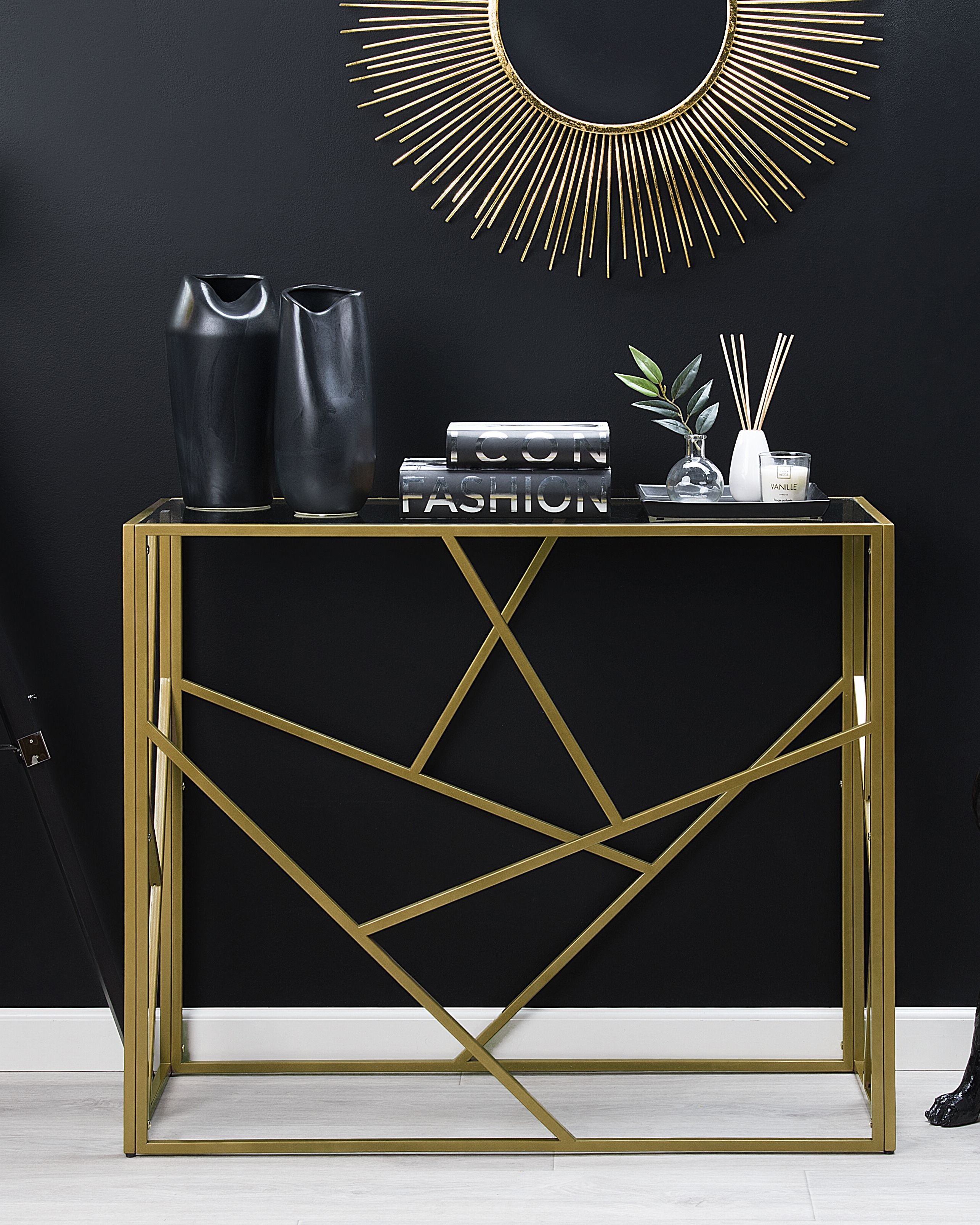 Console Table ORLAND Glass Gold
