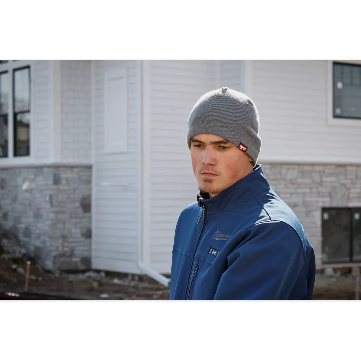 Milwaukee Gray Fleece-Lined Acrylic Beanie Sock Cap