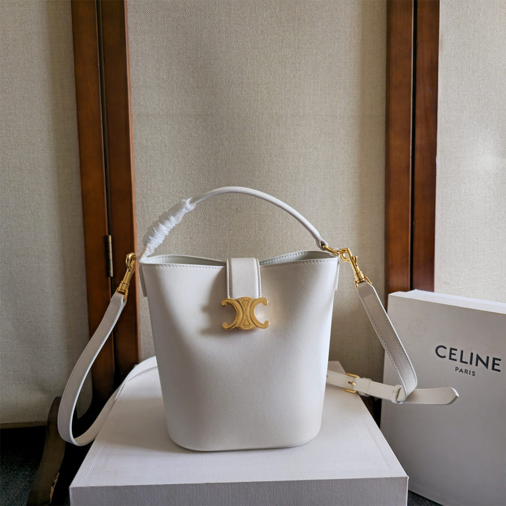 CELINE SMALL BUCKET LOUISE IN SMOOTH CALFSKIN(HIGH-END GRADE)1:1High-quality replica