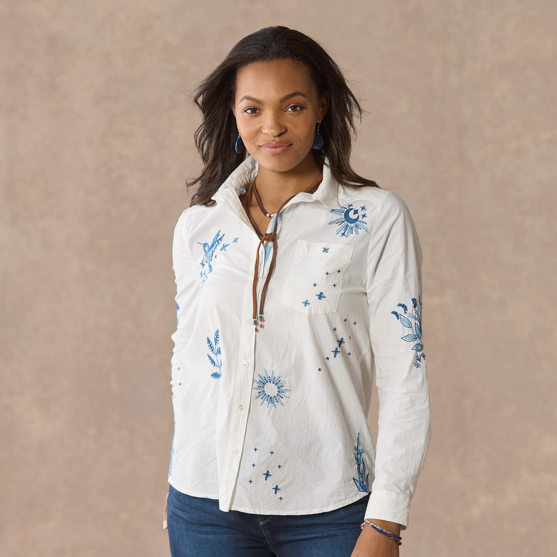 Karina Embroidered Shirt, Petite - Sundance Clothing