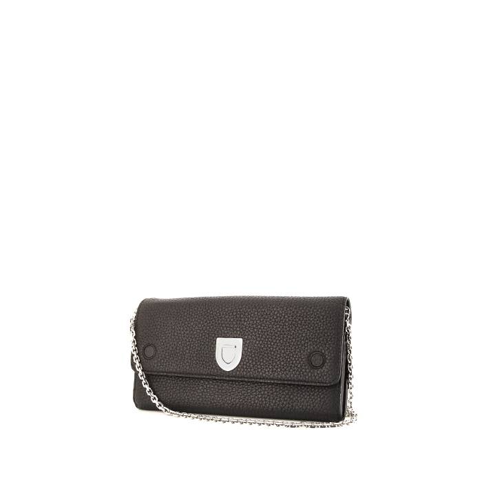 Dior Diorama Wallet on Chain handbag/clutch in black grained leather1:1High-quality replica