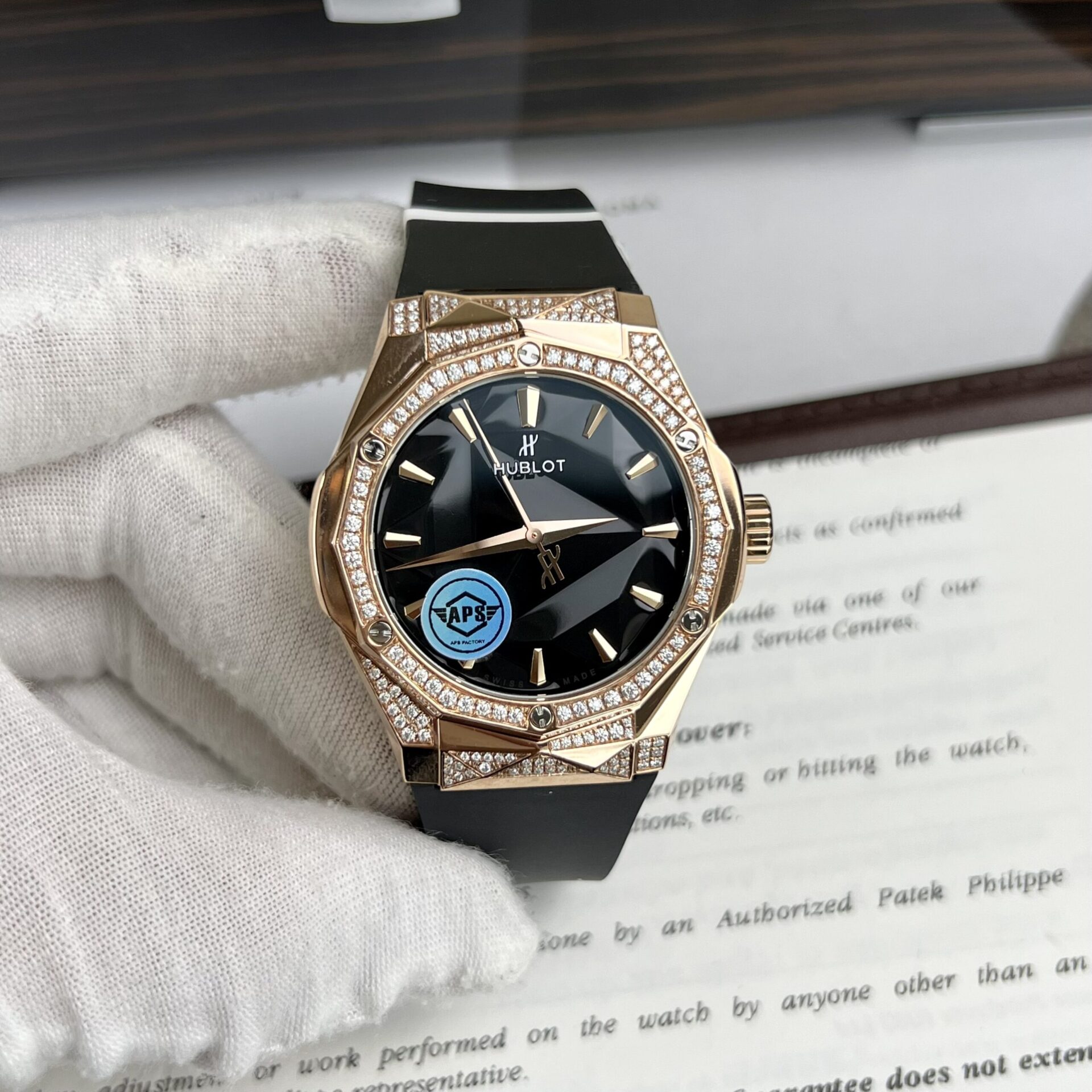 Hublot Orlinski King Gold Black Dial Custom Moissanite Diamonds Hong Kong 40mm - Elite Watch Atelier