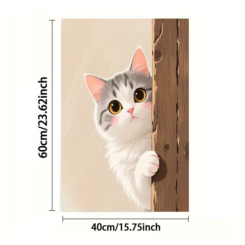 Cute cat Printed Towel, High Quality Thickened Hand Towel, Suitable for Bathroom and Kitchen