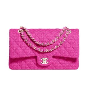 Chanel Classic Medium Blue Lambskin Rainbow Hardware – CB0311:1High-quality replica