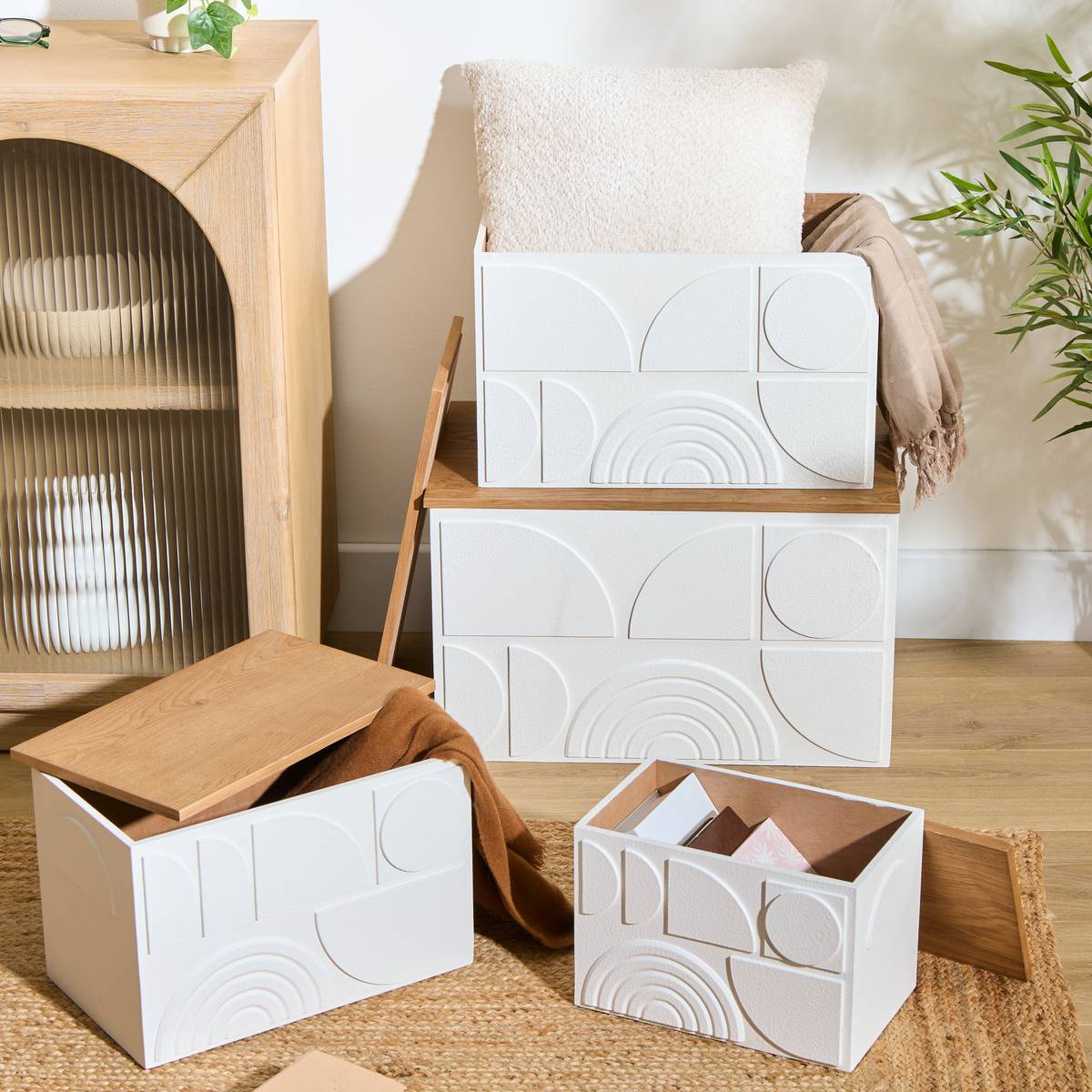 3D Trunk "Catalina" White, 54x33 cm